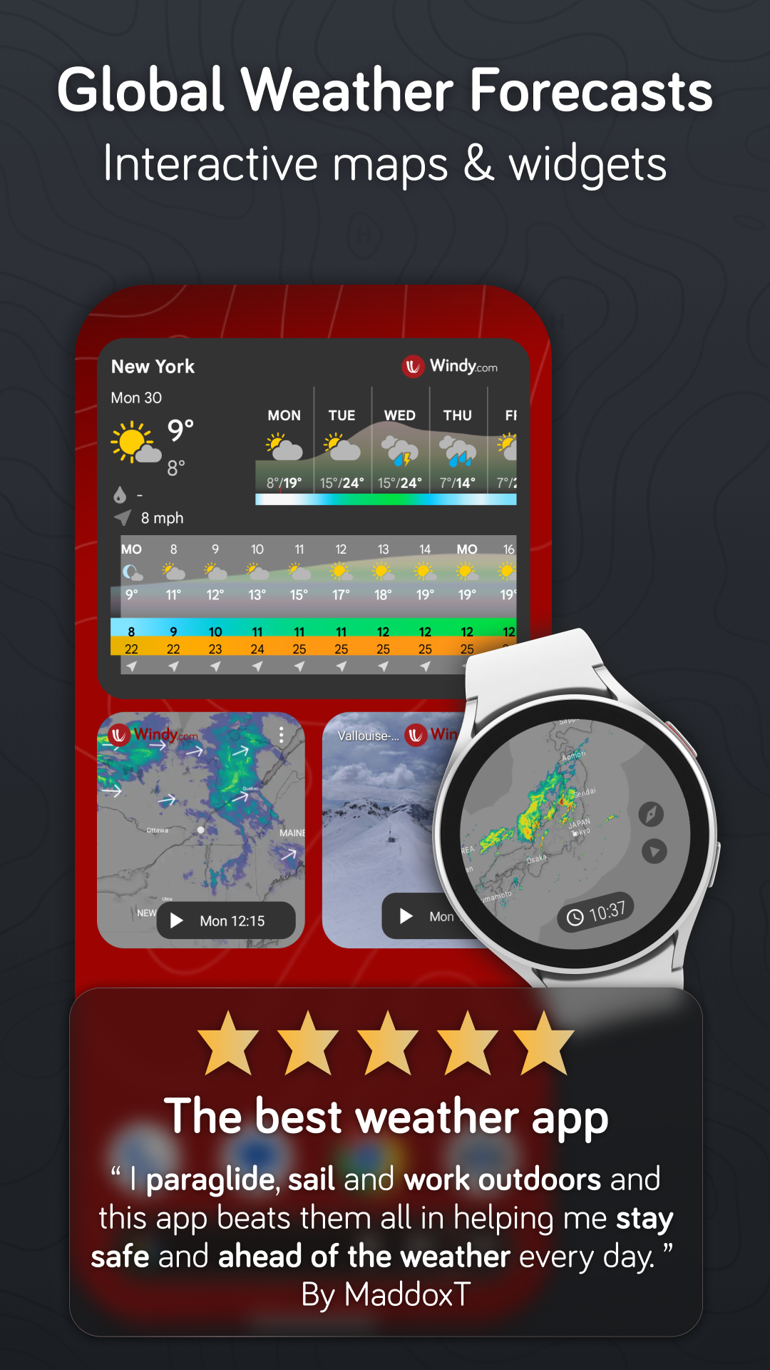 اسکرین شات 3 برنامه Windy.com - Weather Forecast