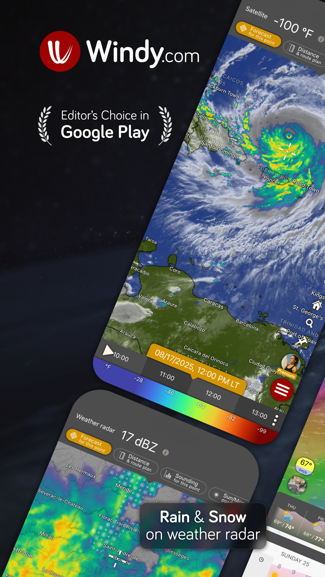 اسکرین شات 1 برنامه Windy.com - Weather Forecast