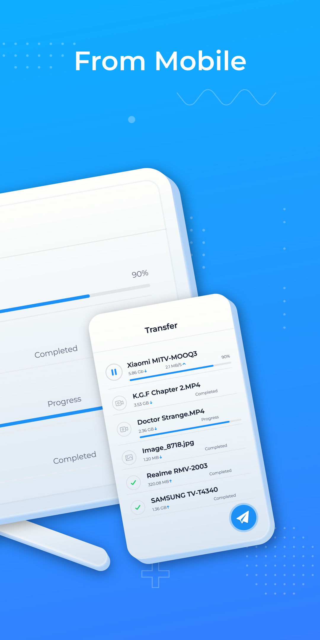اسکرین شات 2 برنامه Send files to TV - File share