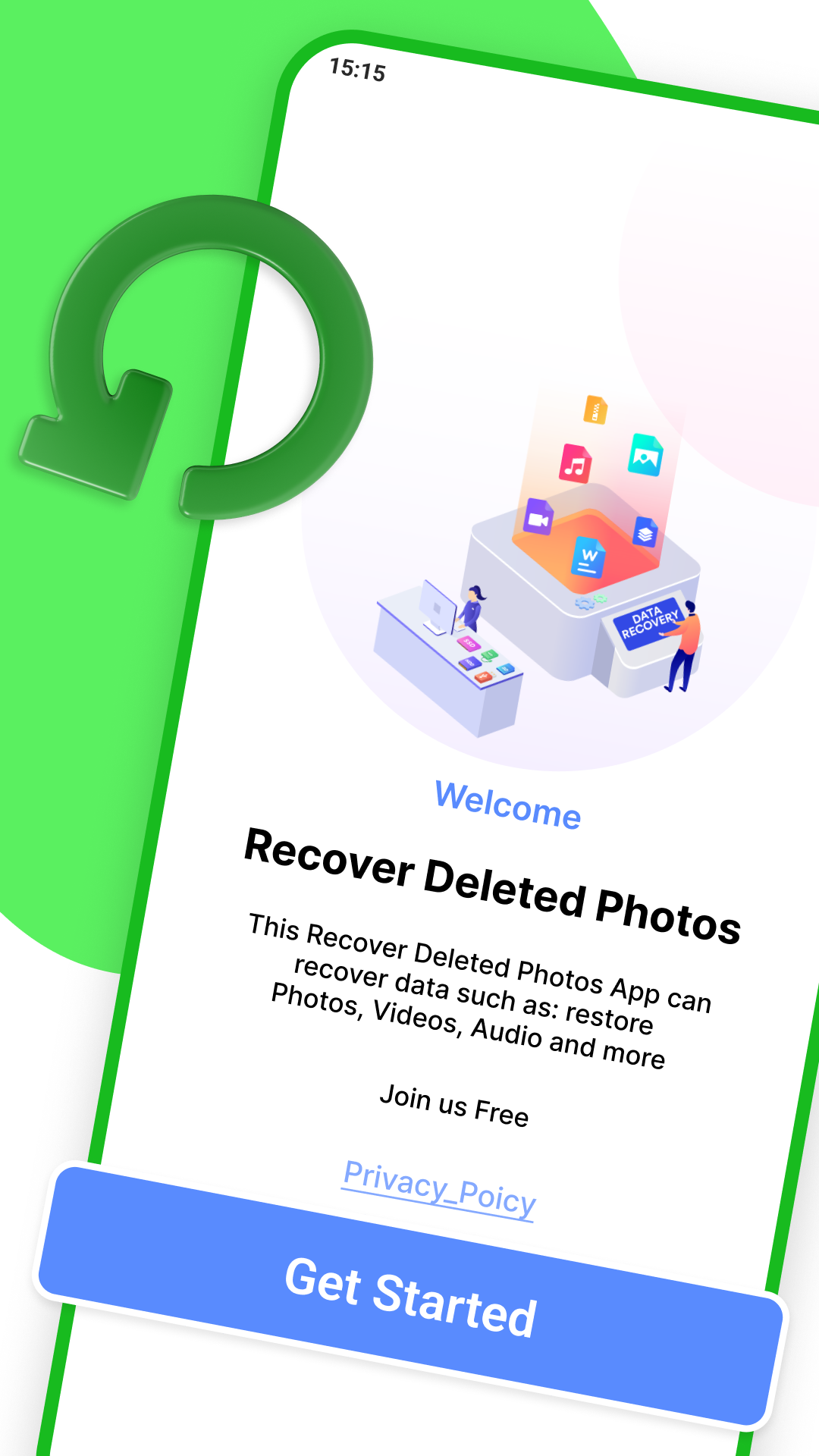 اسکرین شات 1 برنامه Recover Deleted Photos App