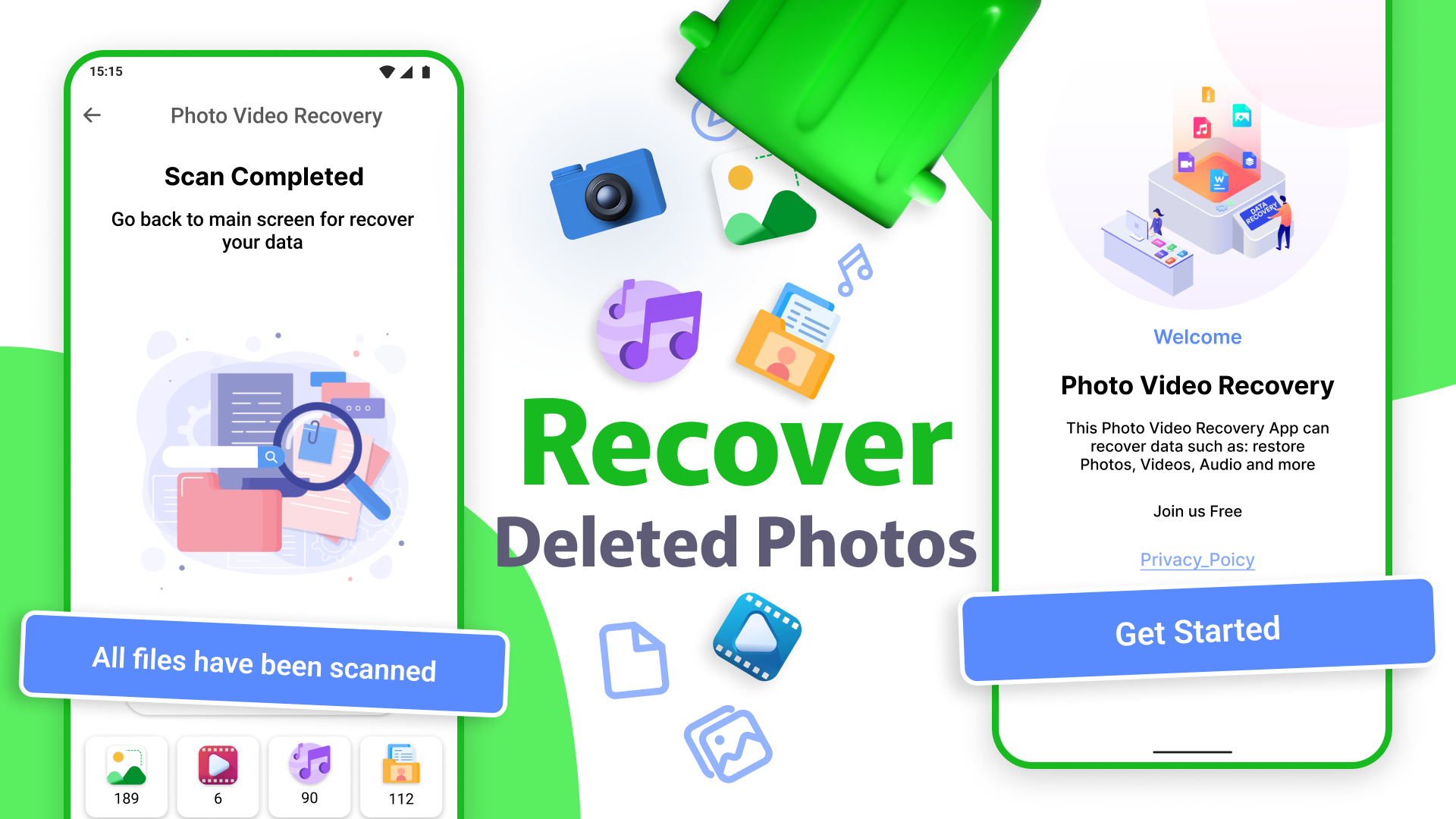 اسکرین شات 6 برنامه Recover Deleted Photos App
