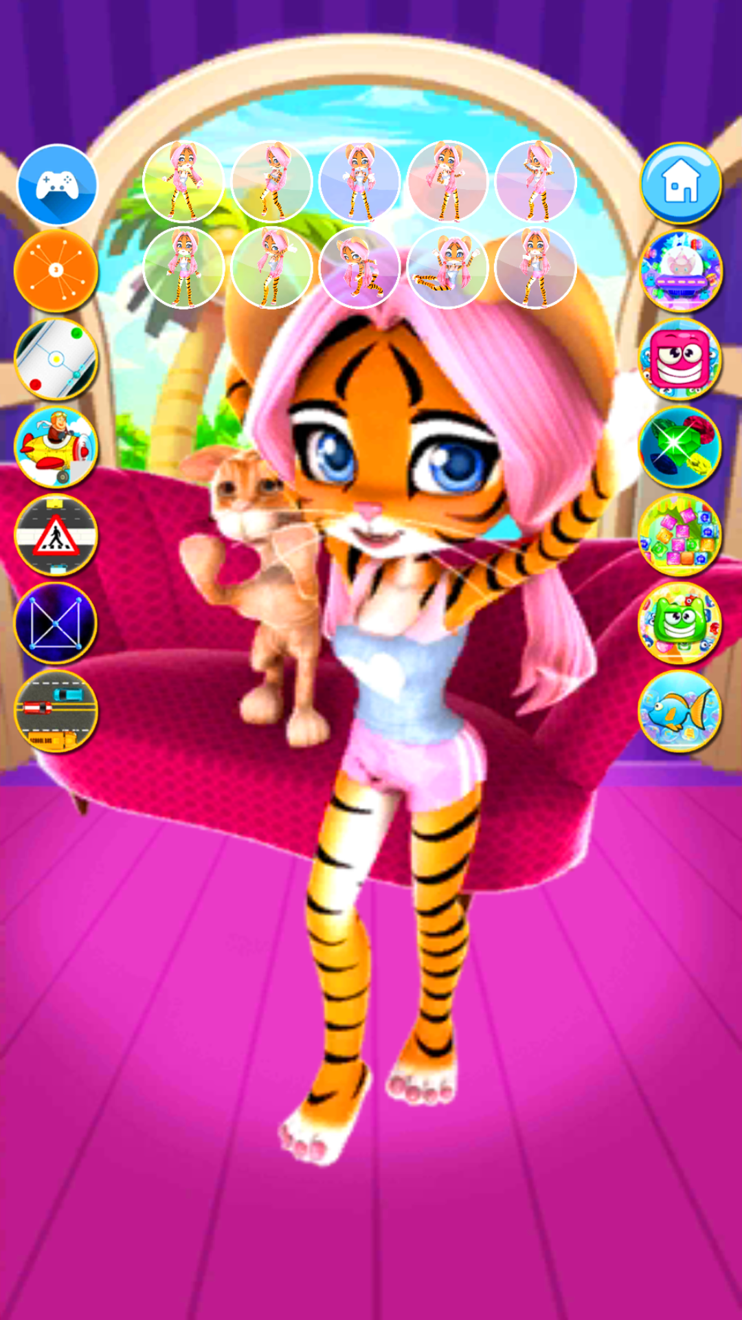اسکرین شات 6 برنامه Cat: Talking Cat Virtual Pet