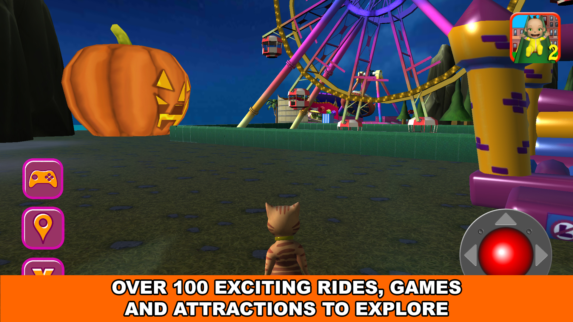 اسکرین شات 1 بازی Halloween Cat Theme Park 3D