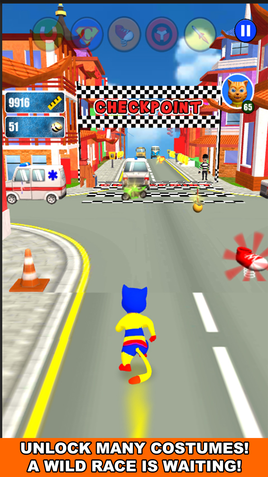 اسکرین شات 8 بازی Super Hero Cat Run