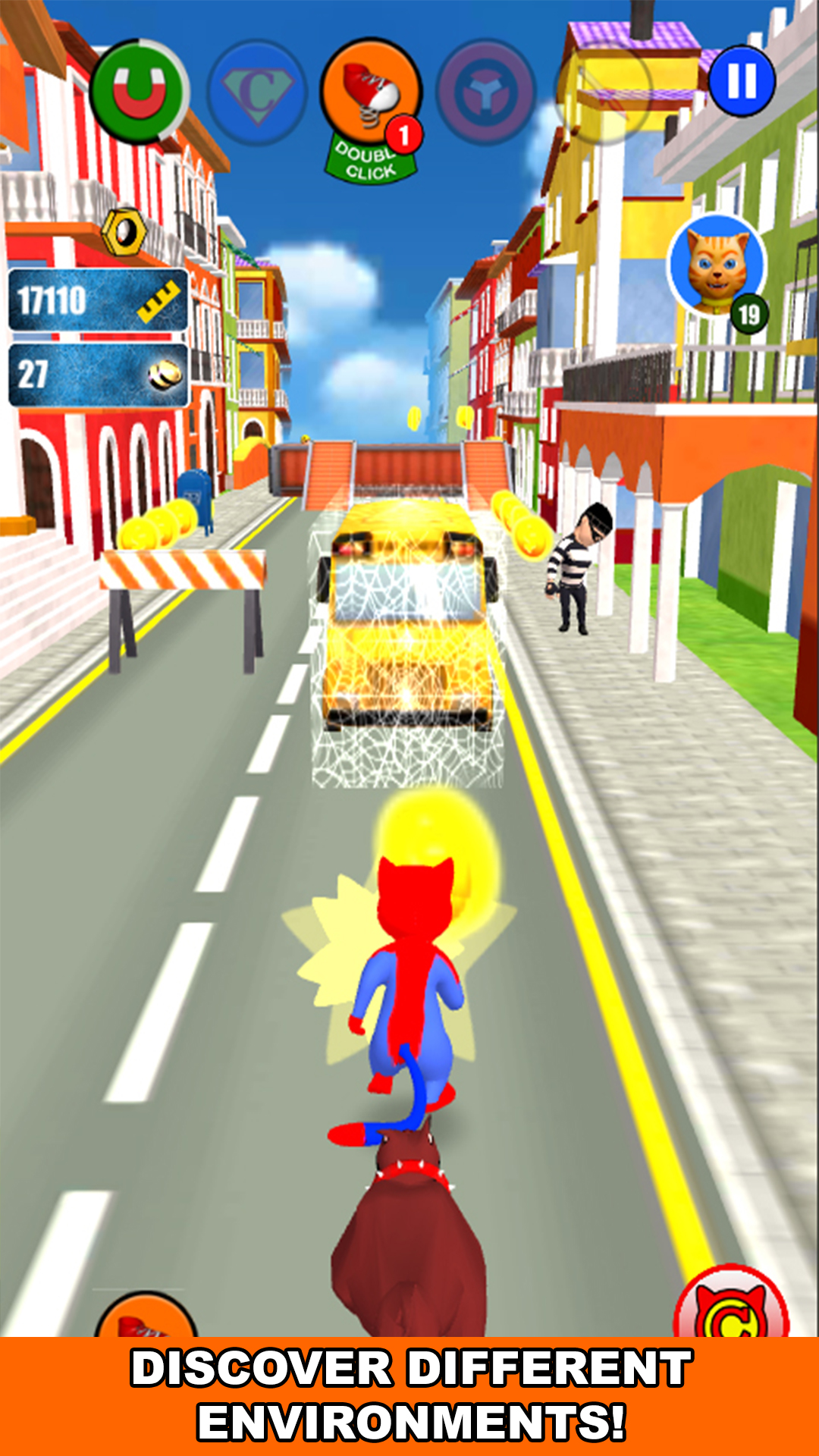 اسکرین شات 7 بازی Super Hero Cat Run