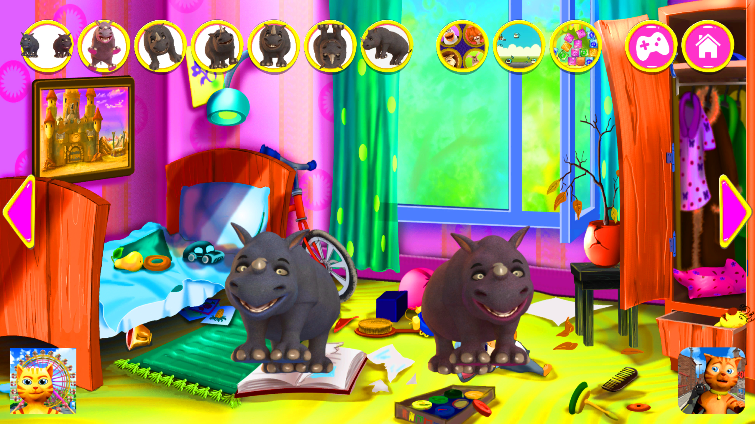 اسکرین شات 2 برنامه Talking Rhino Hero And Junior