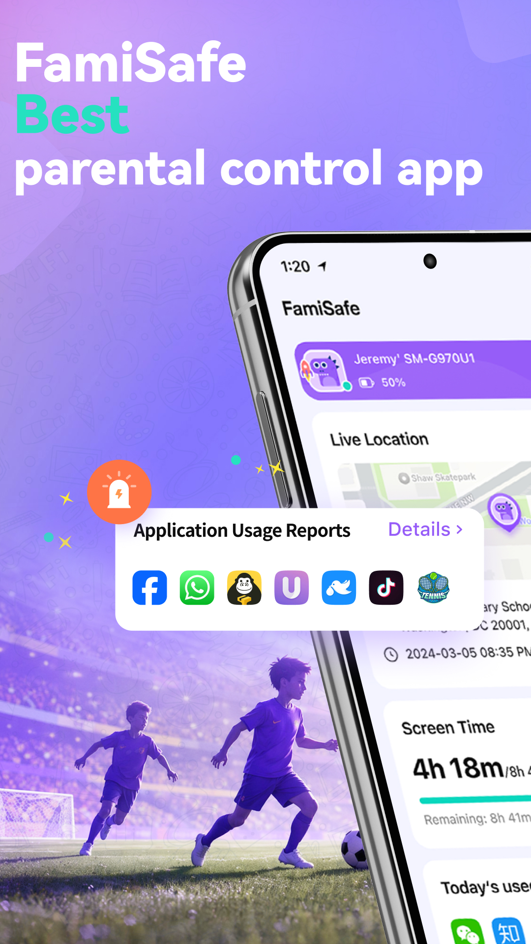 اسکرین شات 1 برنامه Parental Control App- FamiSafe