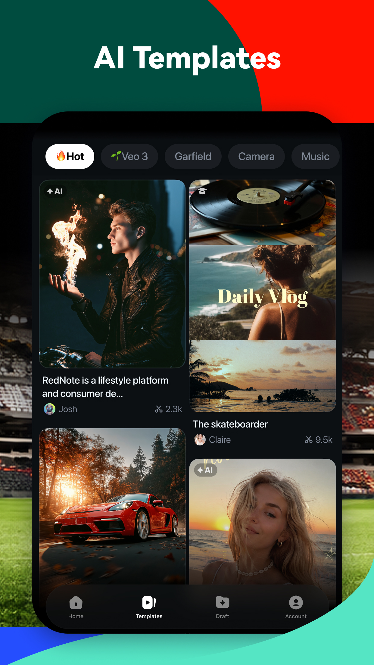 اسکرین شات 3 برنامه Filmora: AI Video Editor&Maker