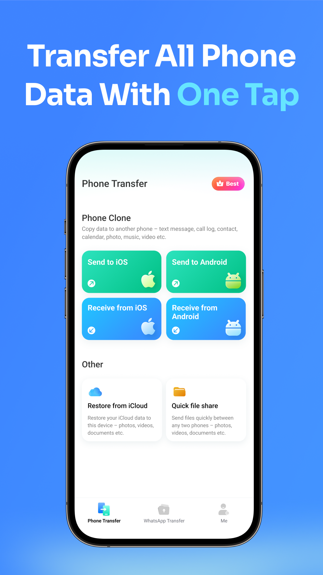 اسکرین شات 3 برنامه Data Transfer - MobileTrans