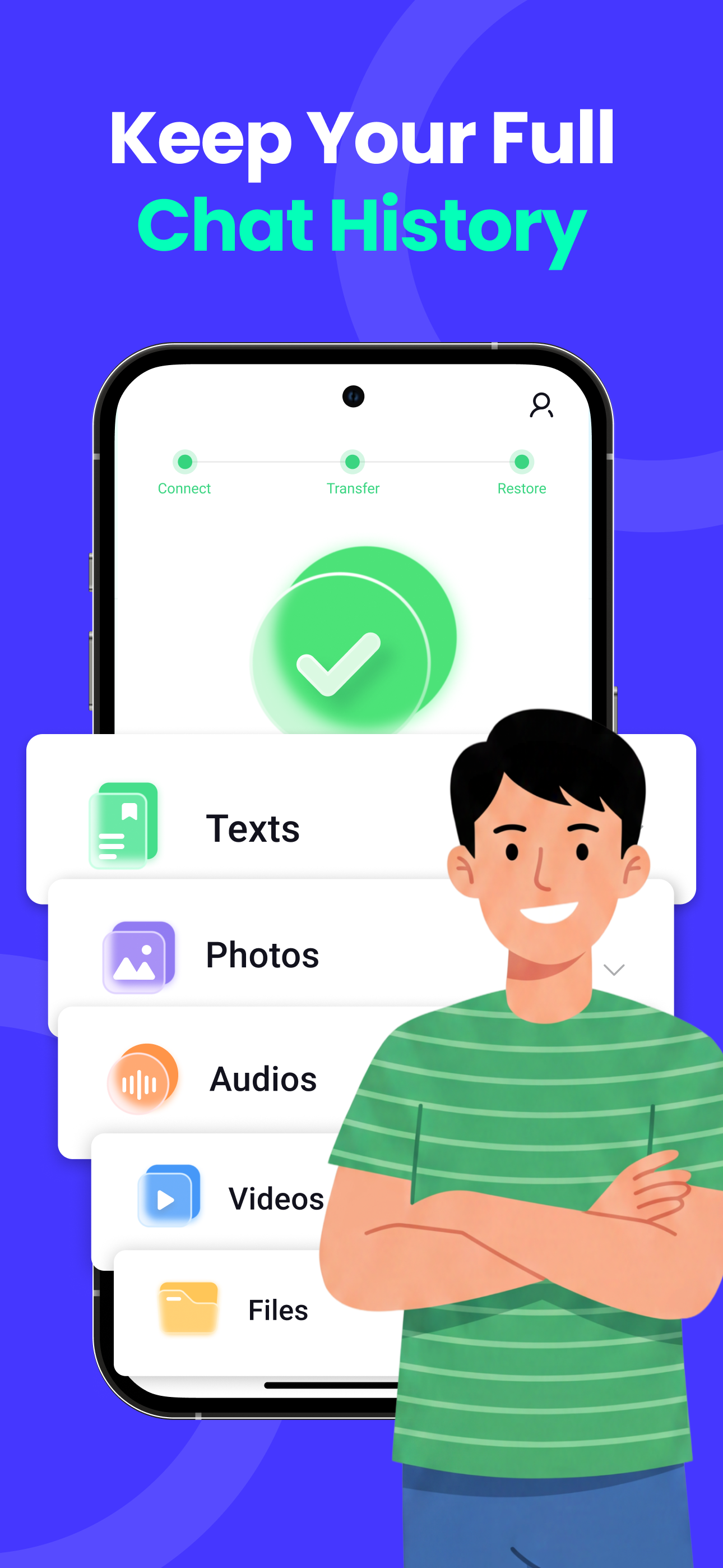 اسکرین شات 4 برنامه Mutsapper - Chat App Transfer
