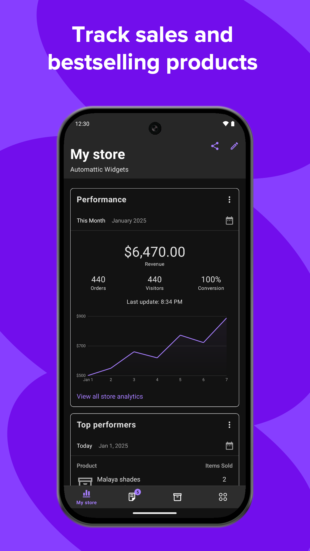 اسکرین شات 1 برنامه WooCommerce: Store & POS