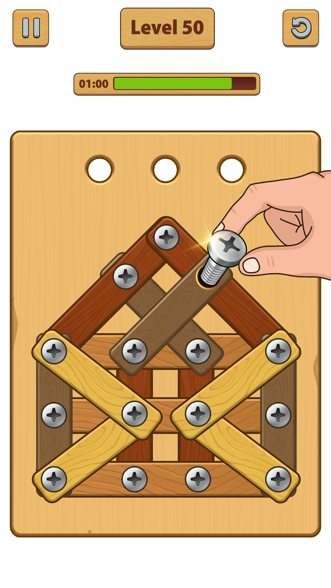 اسکرین شات 1 بازی Nuts Bolts ASMR - Wood Nuts