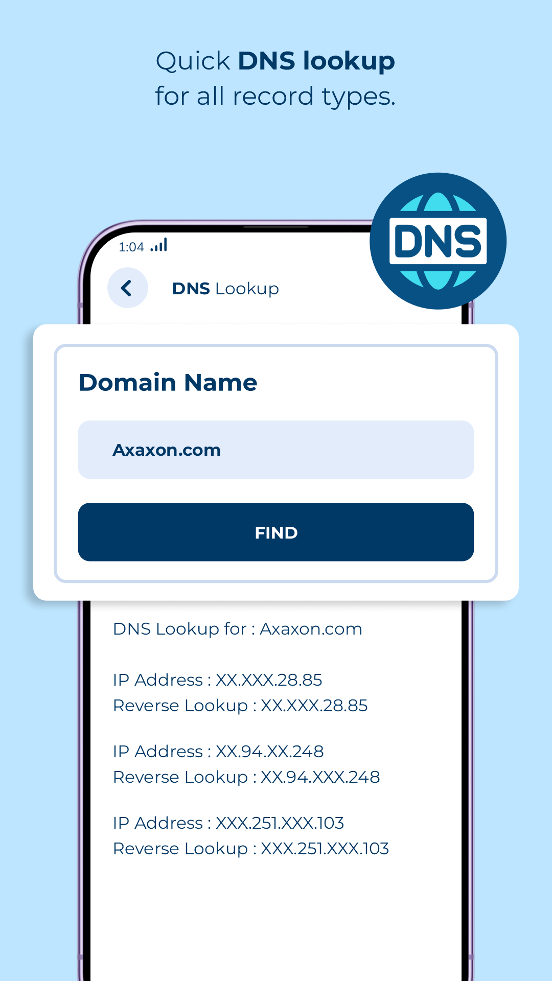 اسکرین شات 3 برنامه Network Tools: IP, Ping, DNS