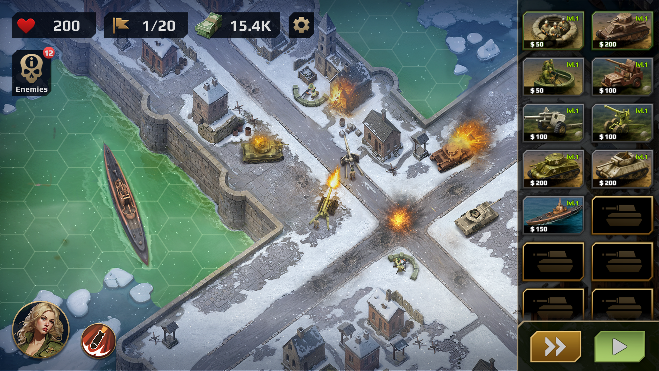 اسکرین شات 3 بازی WWII Defense: RTS Army TD game