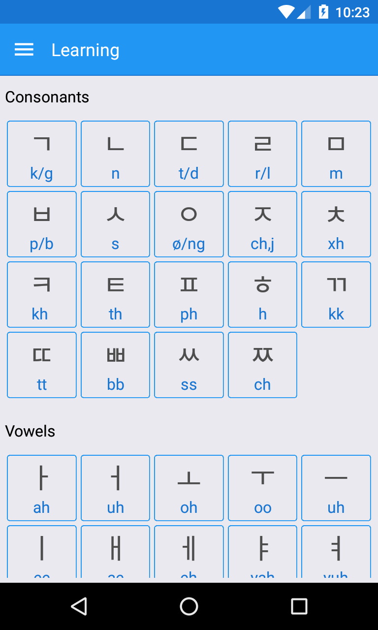 اسکرین شات 2 برنامه Korean Alphabet Writing