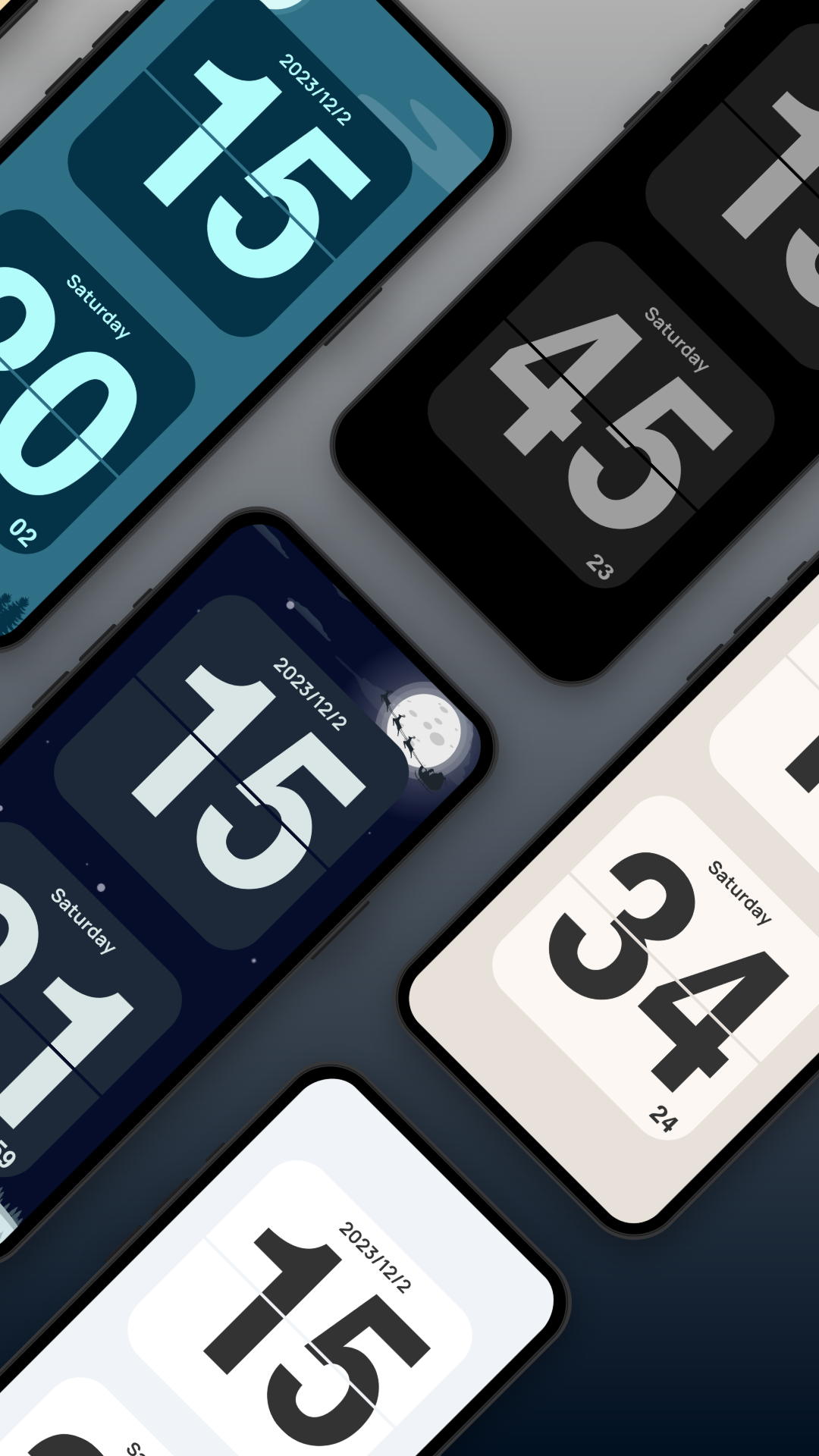 اسکرین شات 4 برنامه Flip Clock: World Clock
