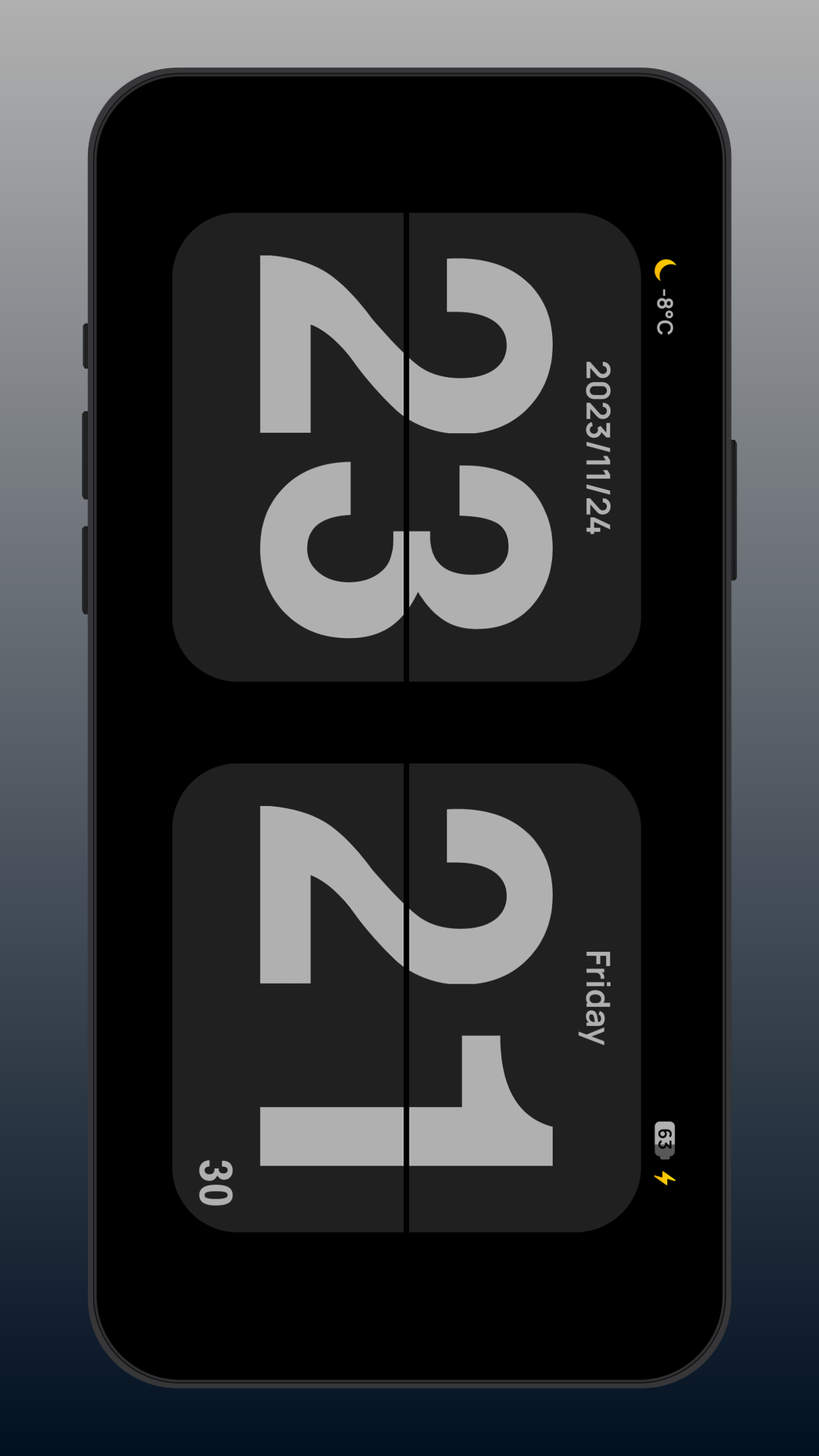 اسکرین شات 2 برنامه Flip Clock: World Clock