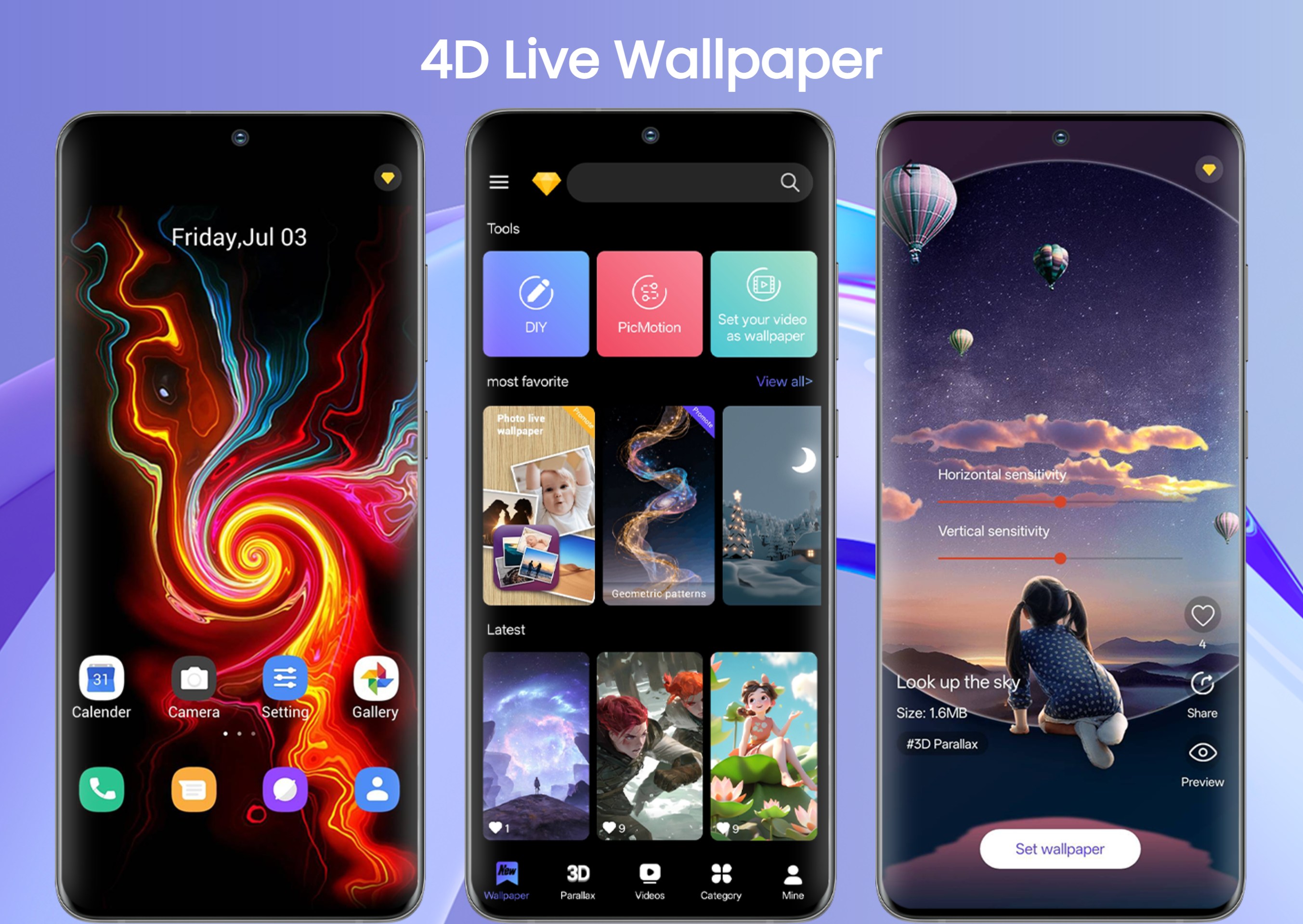 اسکرین شات 2 برنامه X Live Wallpaper - HD 3D/4D