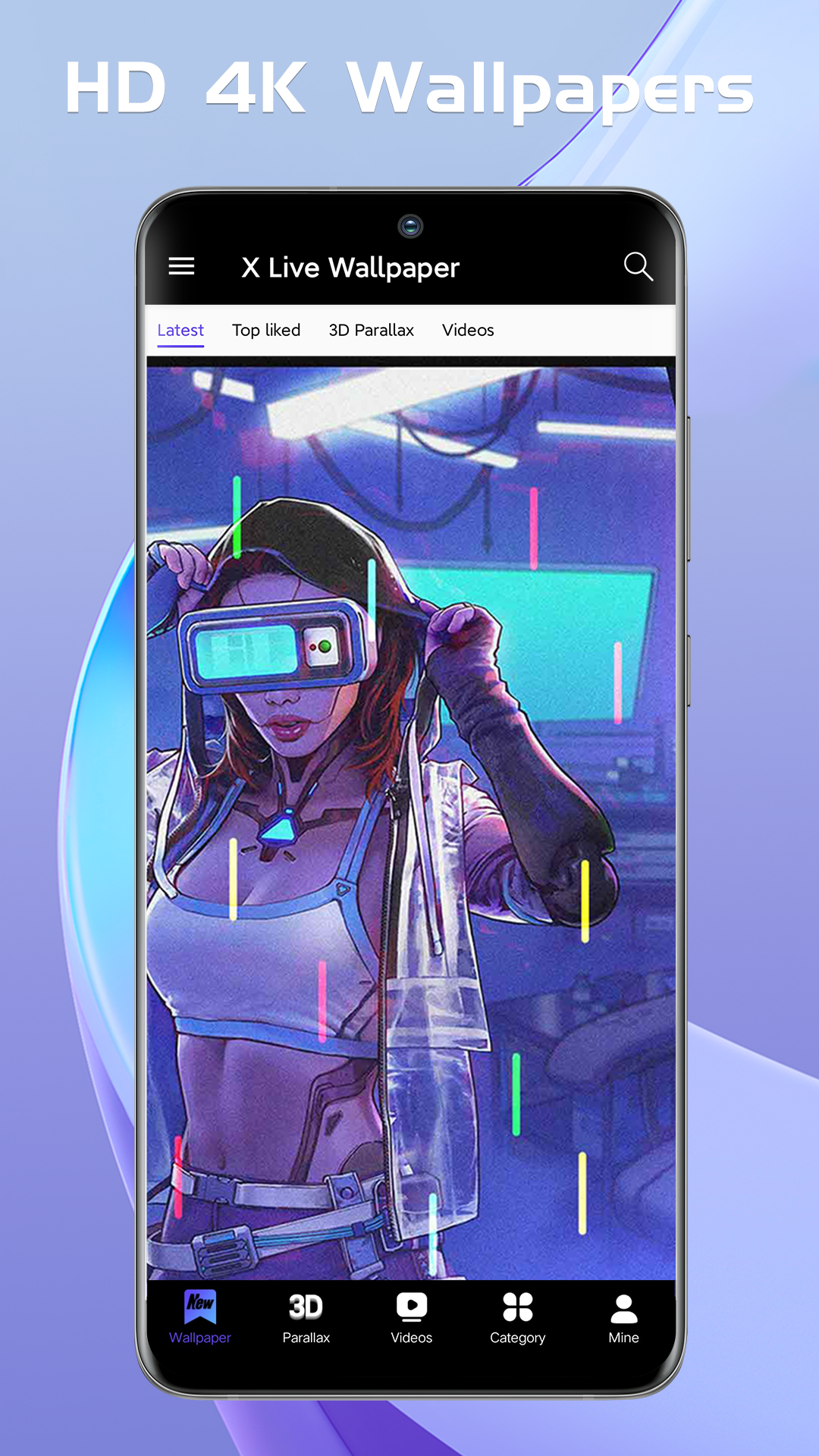 اسکرین شات 5 برنامه X Live Wallpaper - HD 3D/4D