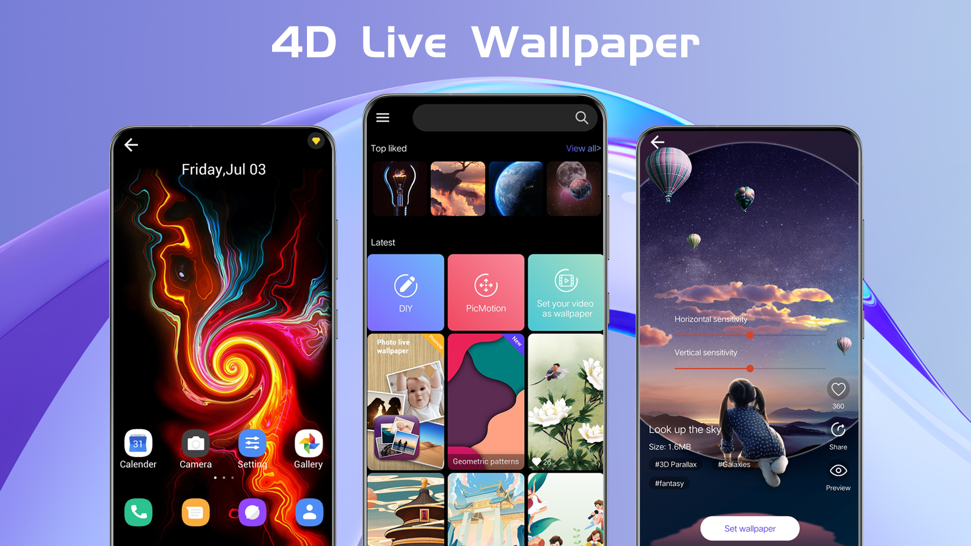 اسکرین شات 1 برنامه X Live Wallpaper - HD 3D/4D