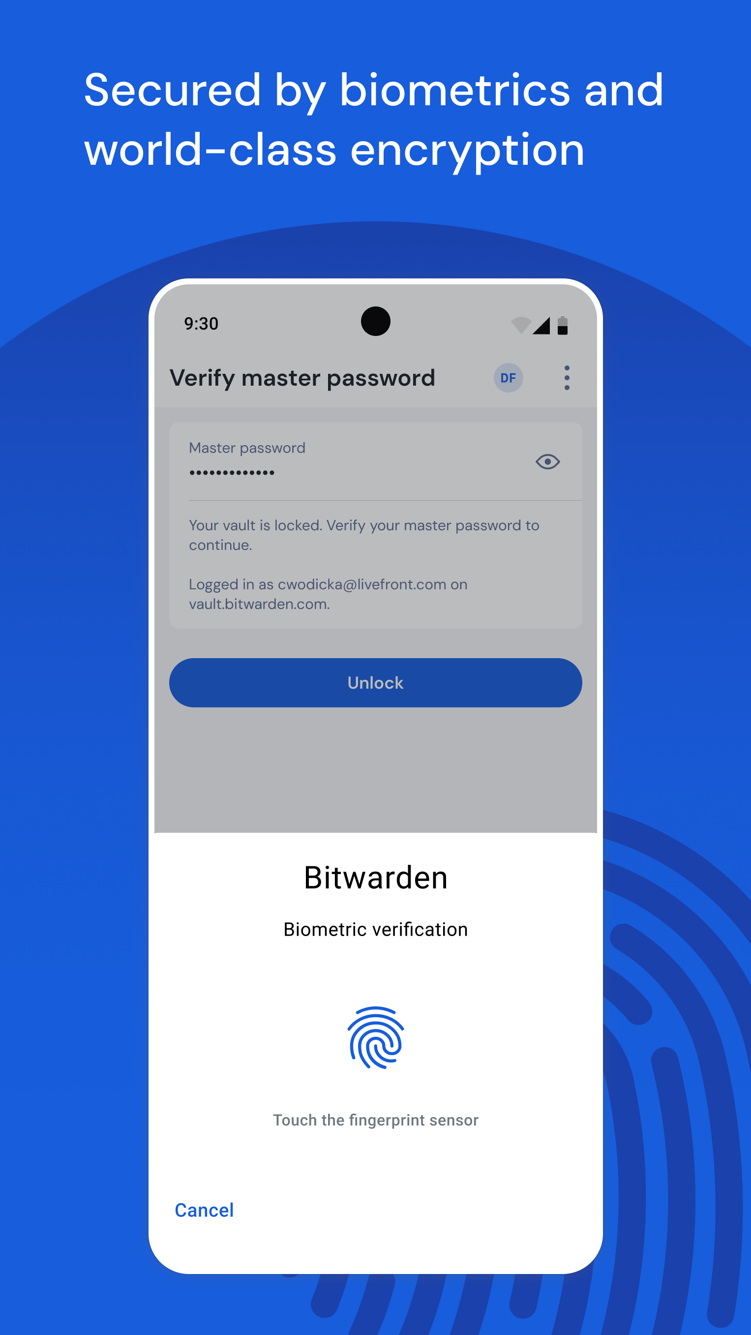 اسکرین شات 6 برنامه Bitwarden Password Manager