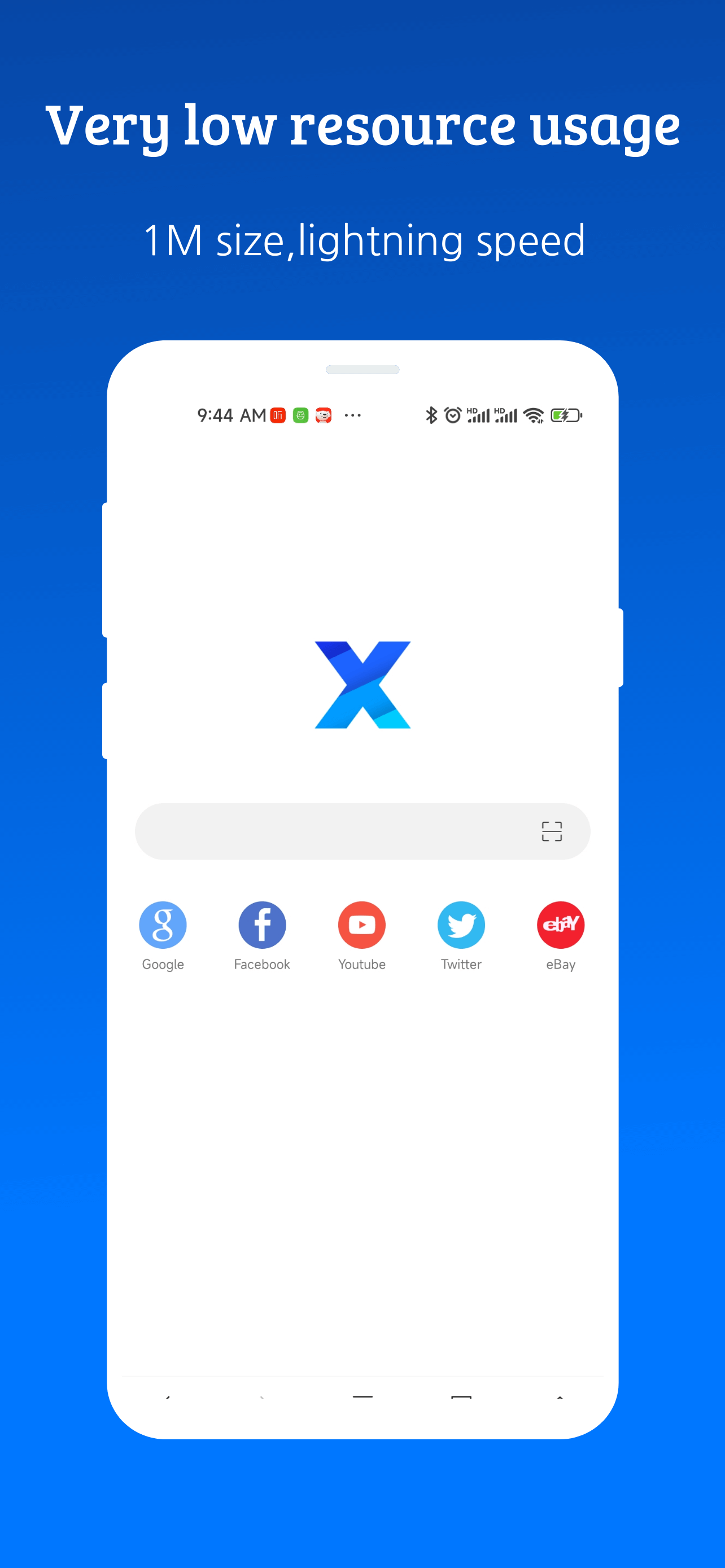 اسکرین شات 1 برنامه X Browser -Light & Super fast