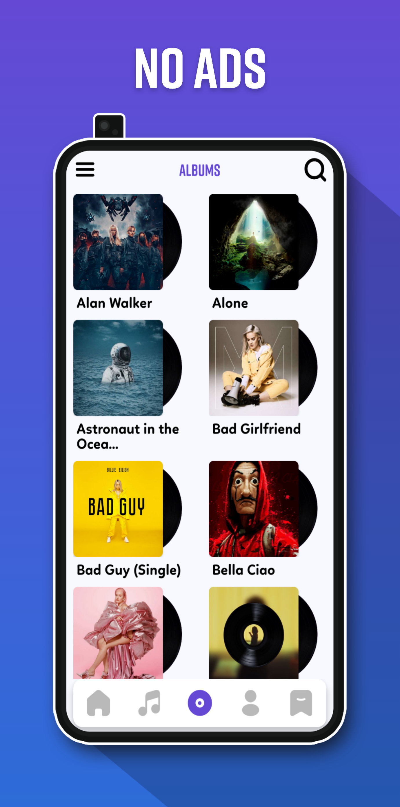 اسکرین شات 4 برنامه Xd Music: Offline Music Player