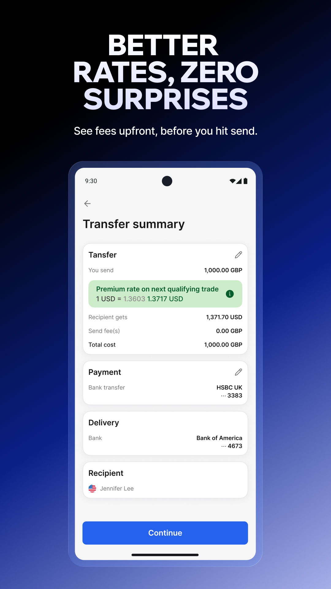 اسکرین شات 1 برنامه Xe Money Transfer & Converter