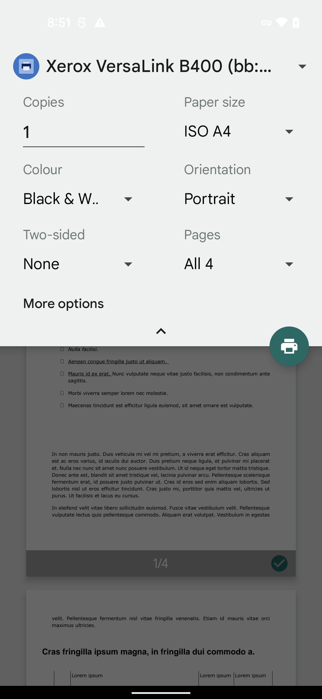 اسکرین شات 3 برنامه Xerox Print Service Plugin