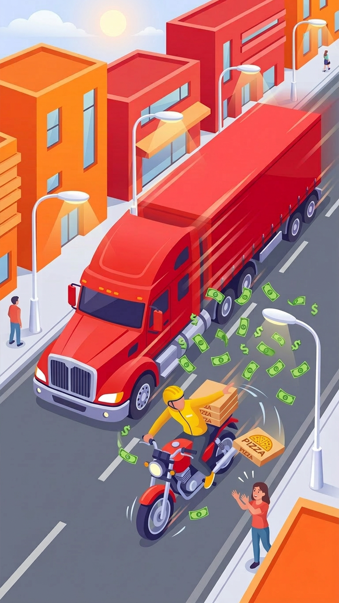 اسکرین شات 3 بازی Pizza Dash: Moto Delivery