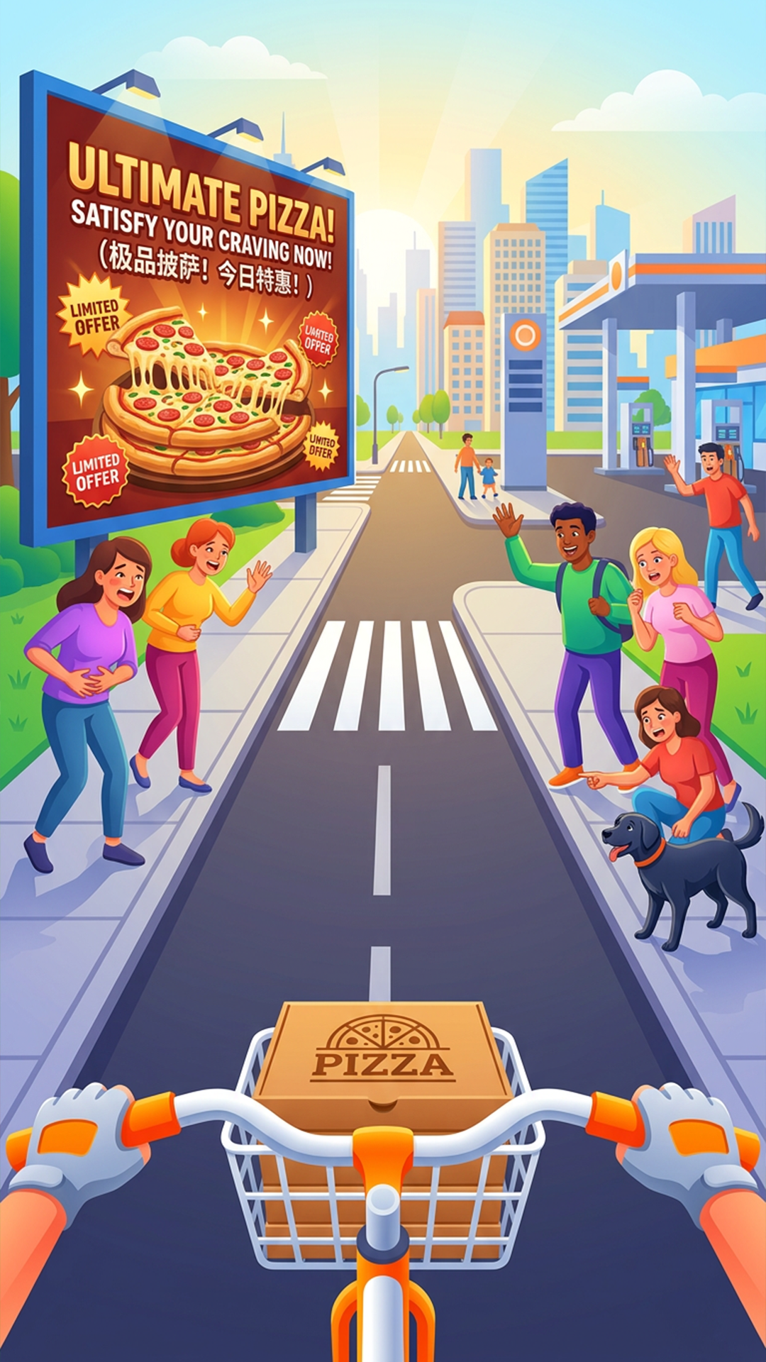 اسکرین شات 1 بازی Pizza Dash: Moto Delivery