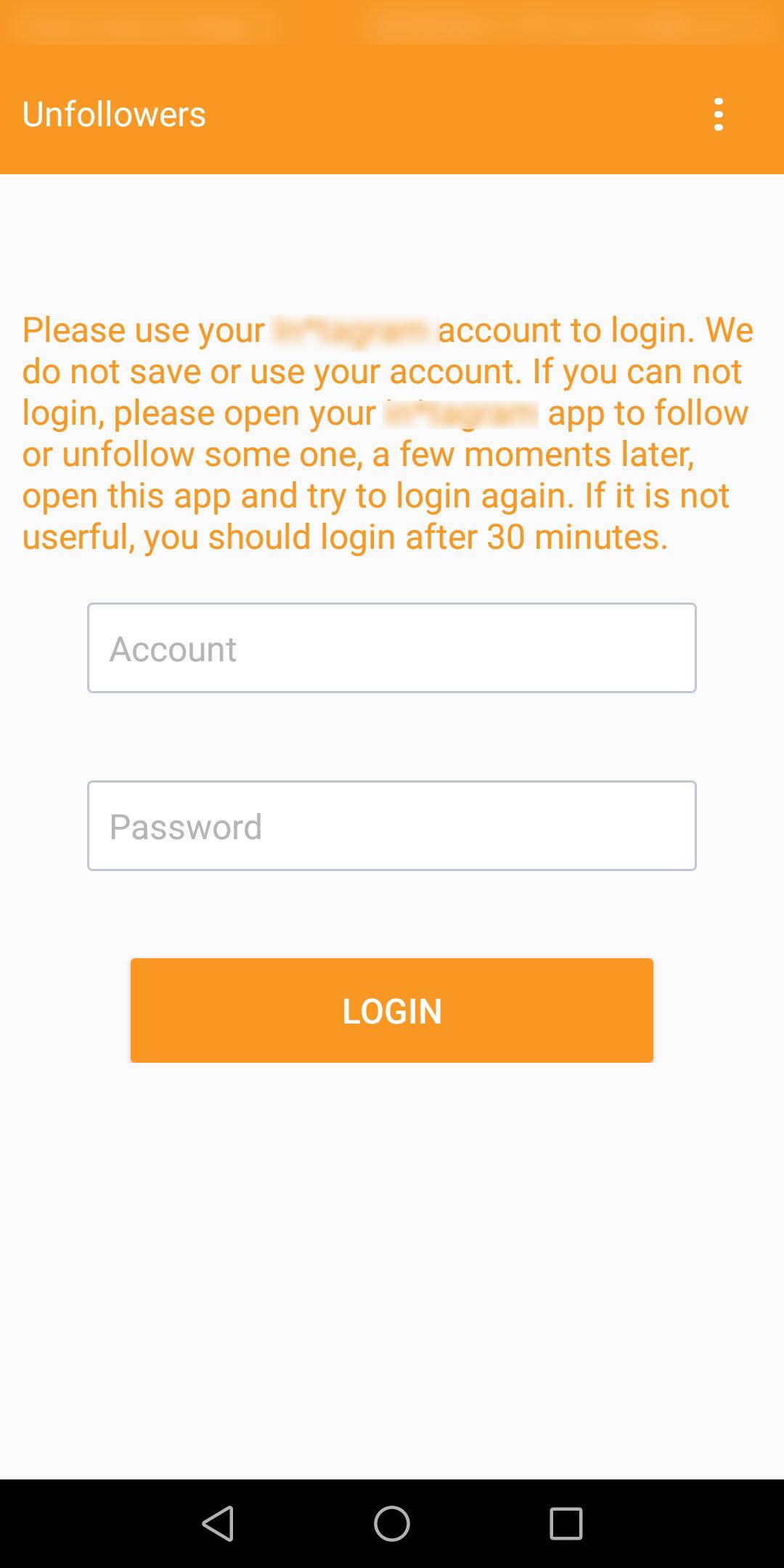 اسکرین شات 1 برنامه Unfollow Users