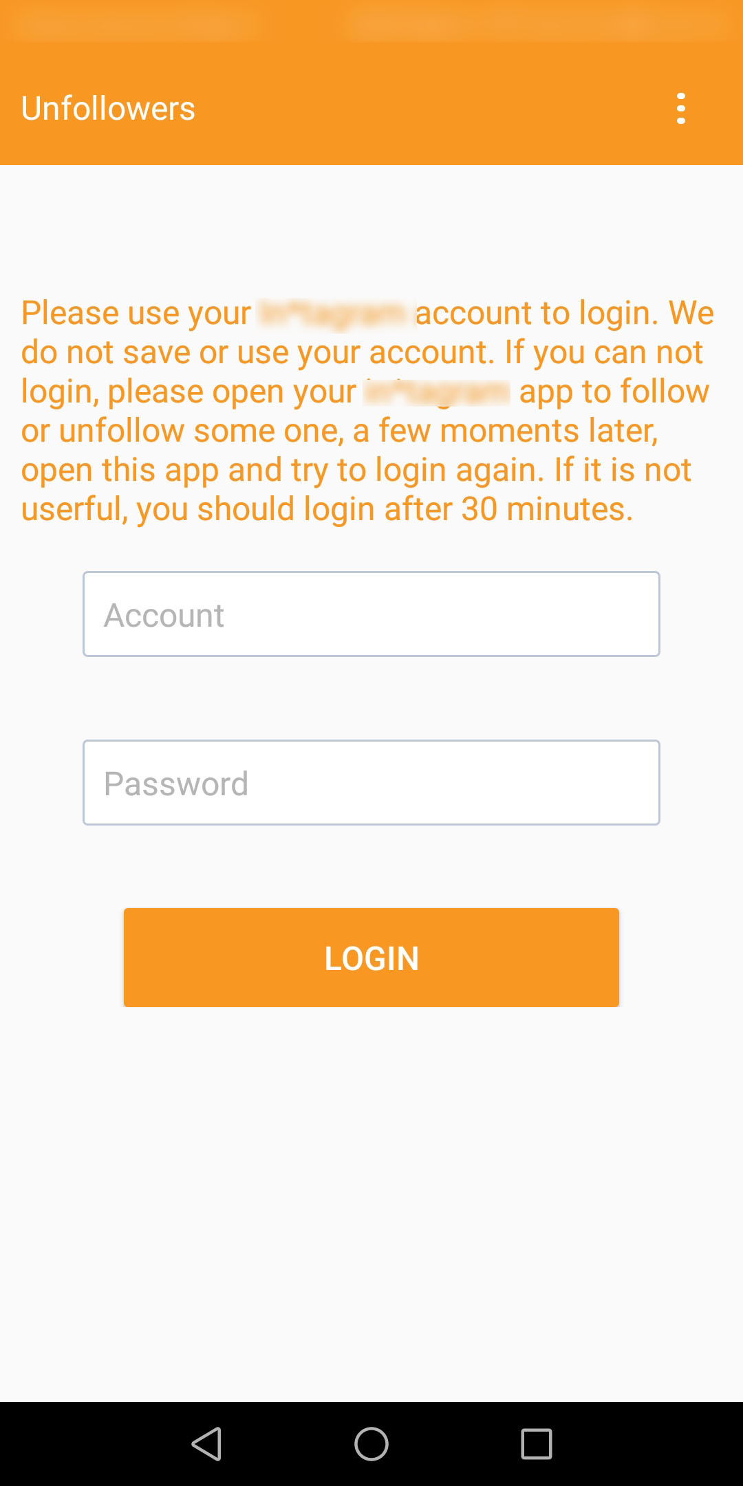 اسکرین شات 1 برنامه Unfollow Users