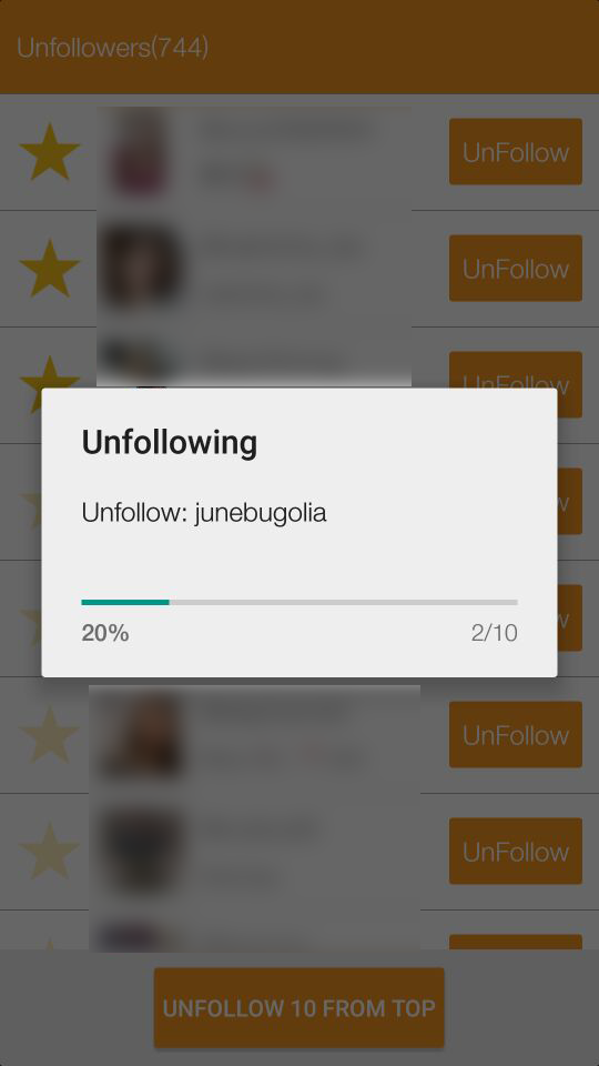 اسکرین شات 3 برنامه Unfollow Users