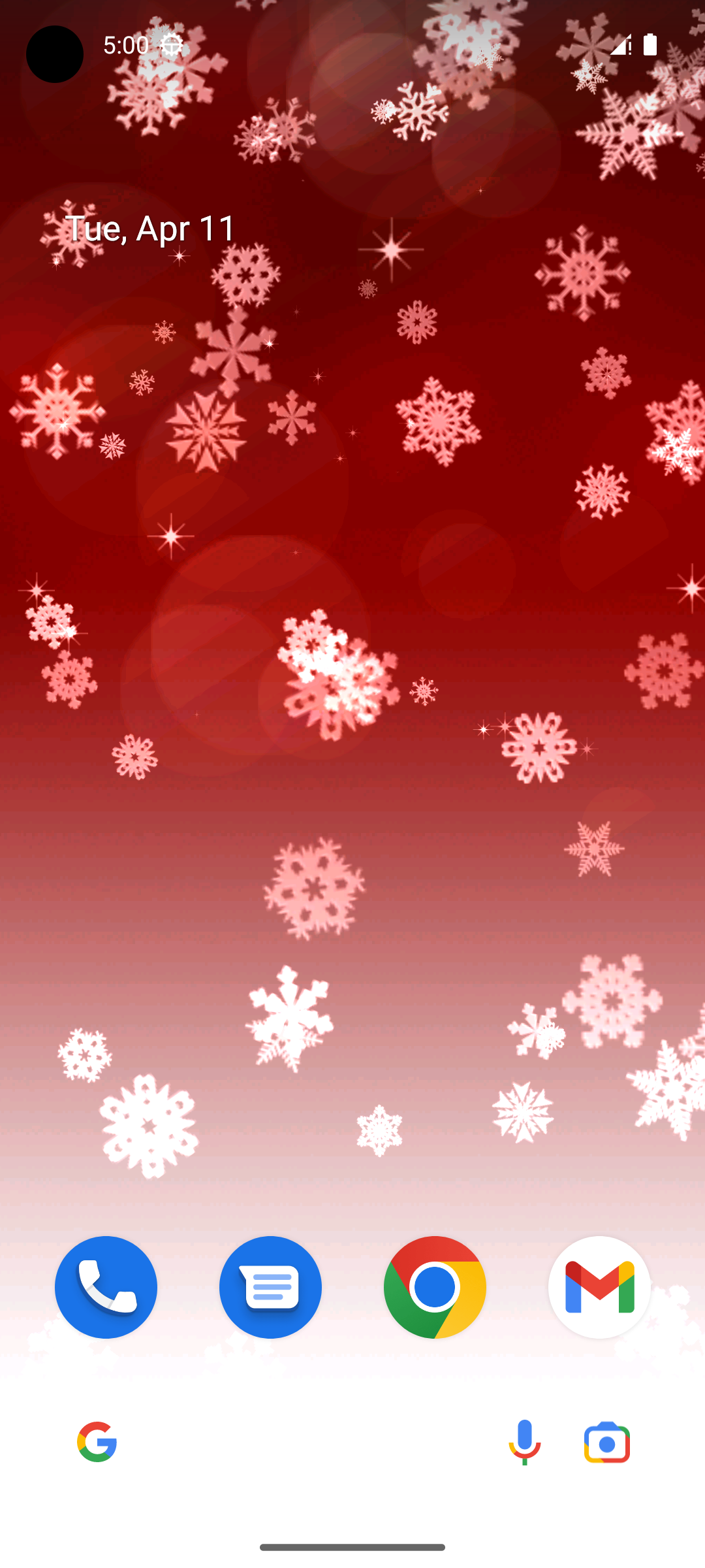 اسکرین شات 1 برنامه Snowflake Live Wallpaper