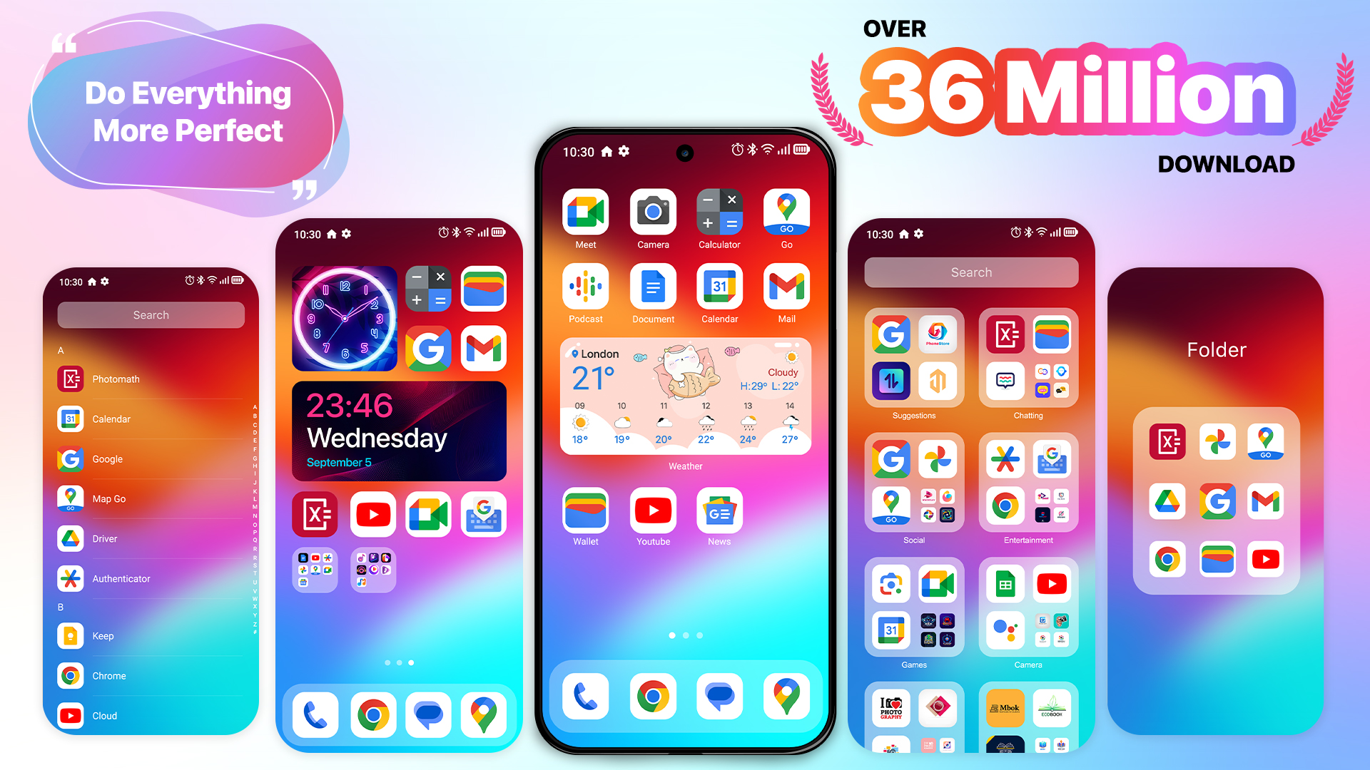 اسکرین شات 1 برنامه MiniPhone Launcher 26: Cool OS