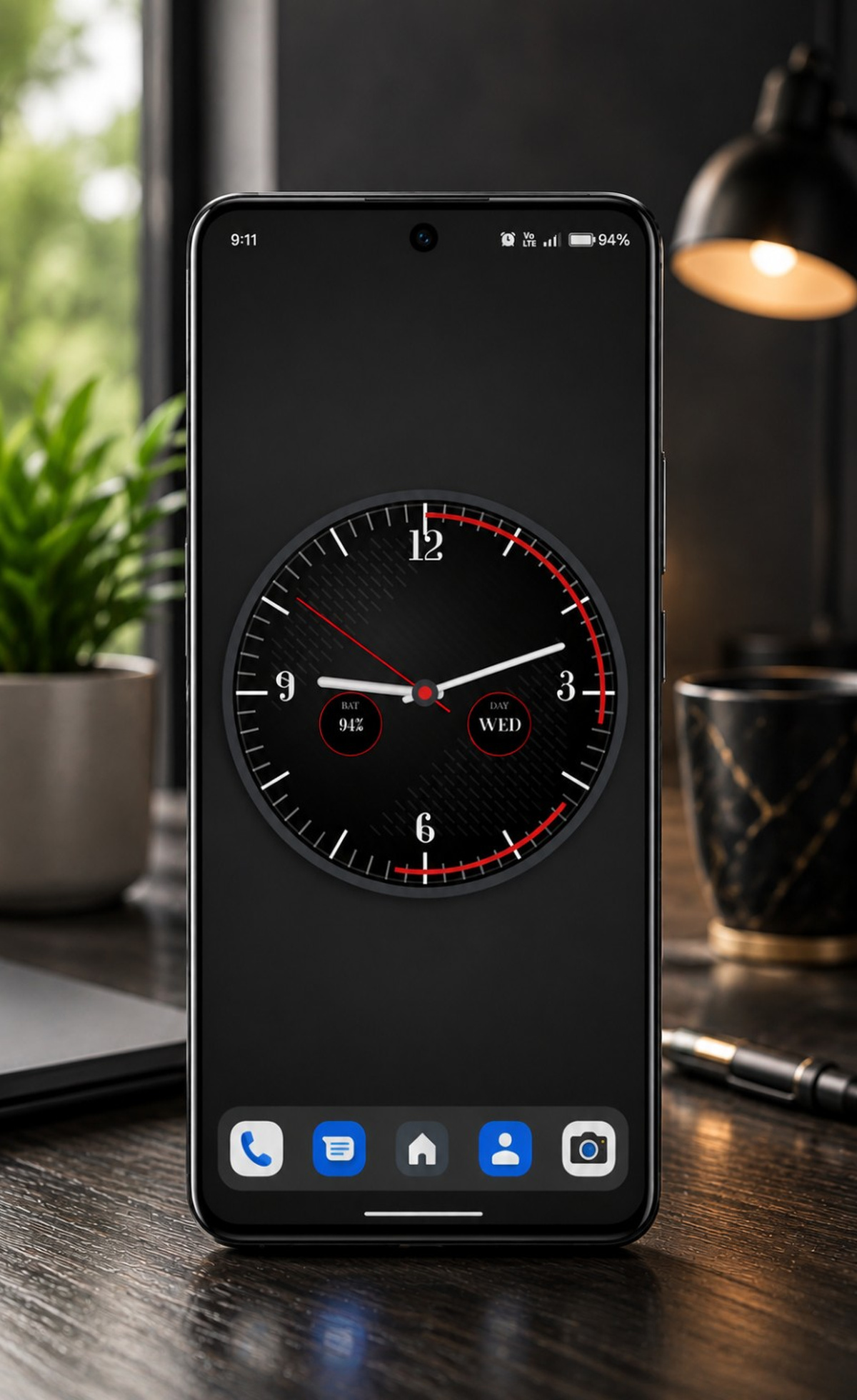 اسکرین شات 2 برنامه Analog Clock Live Wallpaper