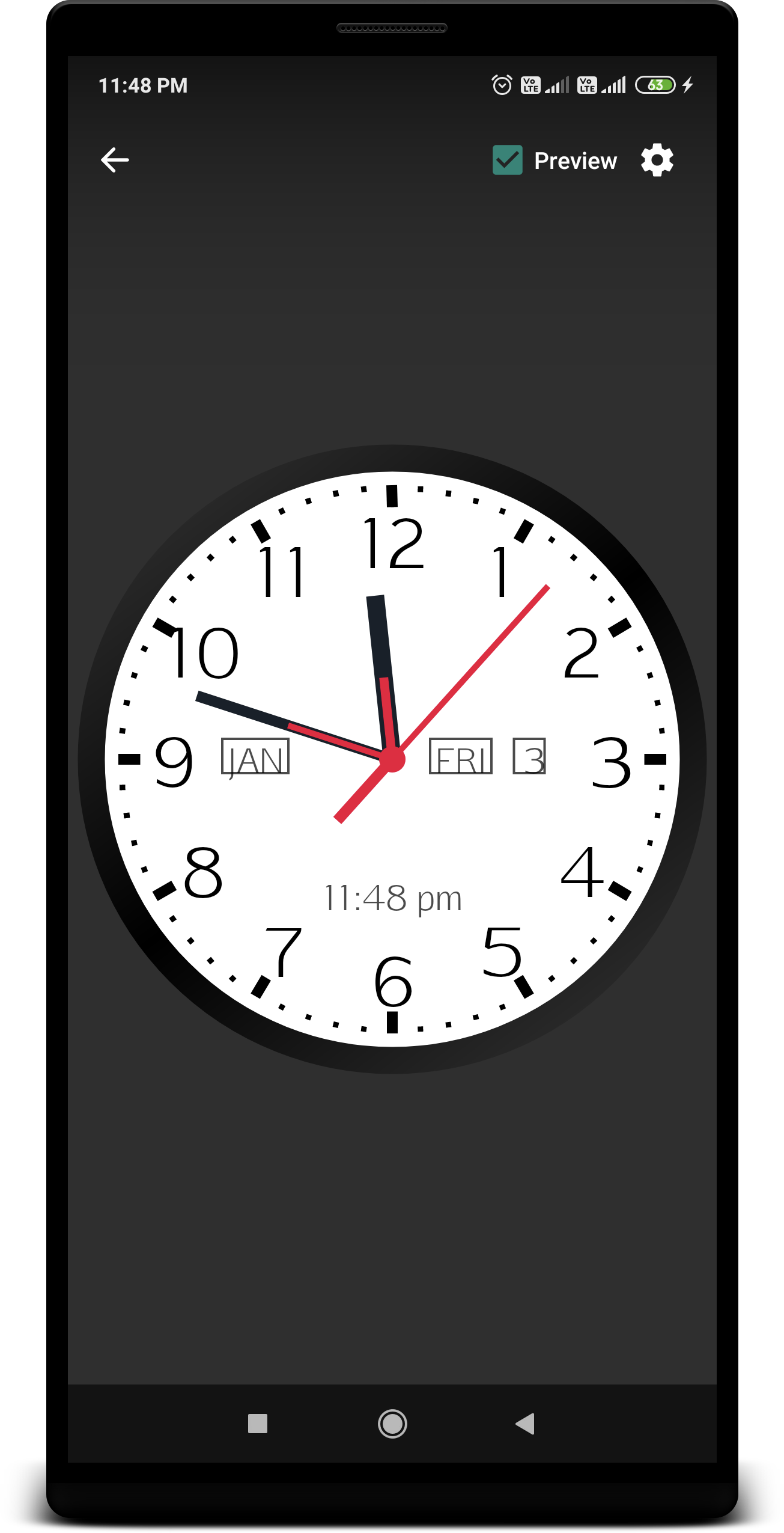 اسکرین شات 1 برنامه Analog Clock Live Wallpaper