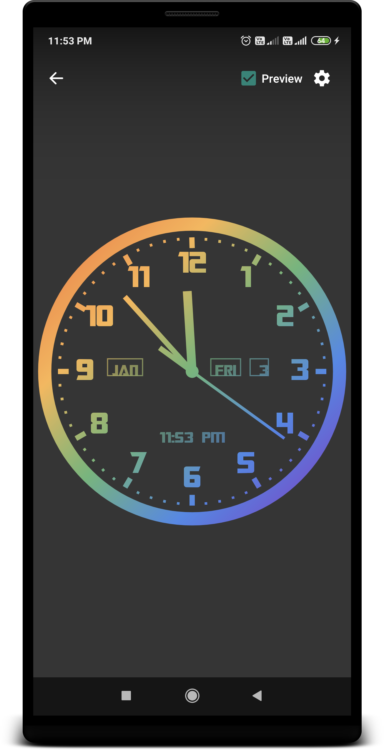 اسکرین شات 2 برنامه Analog Clock Live Wallpaper