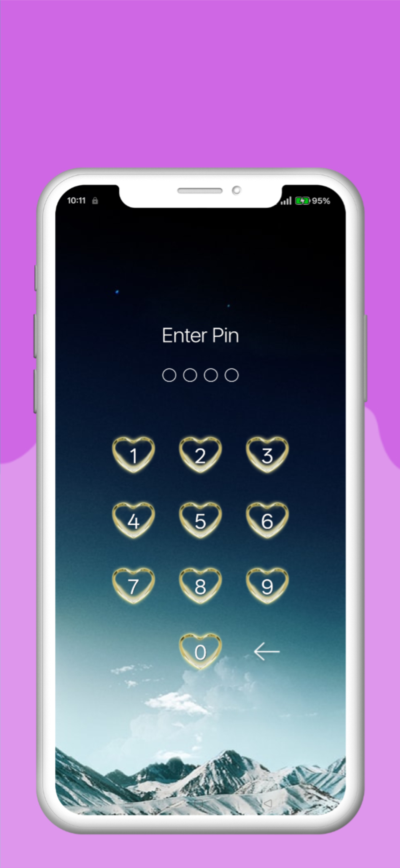 اسکرین شات 1 برنامه Keypad Lock Screen