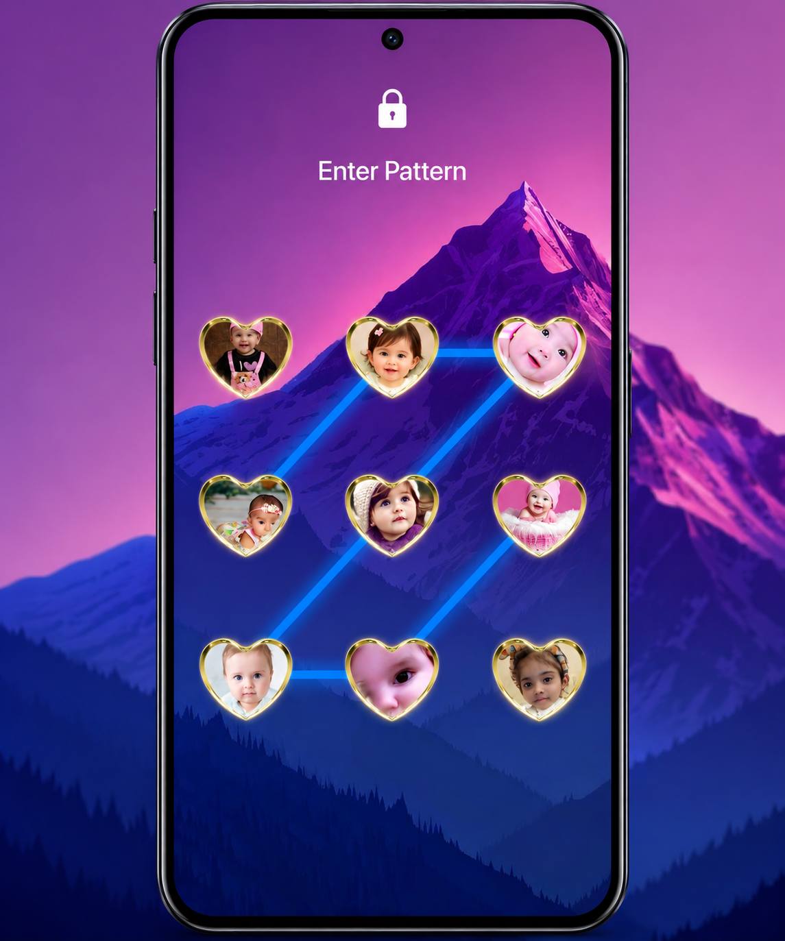 اسکرین شات 2 برنامه Photo Pattern Lock Screen