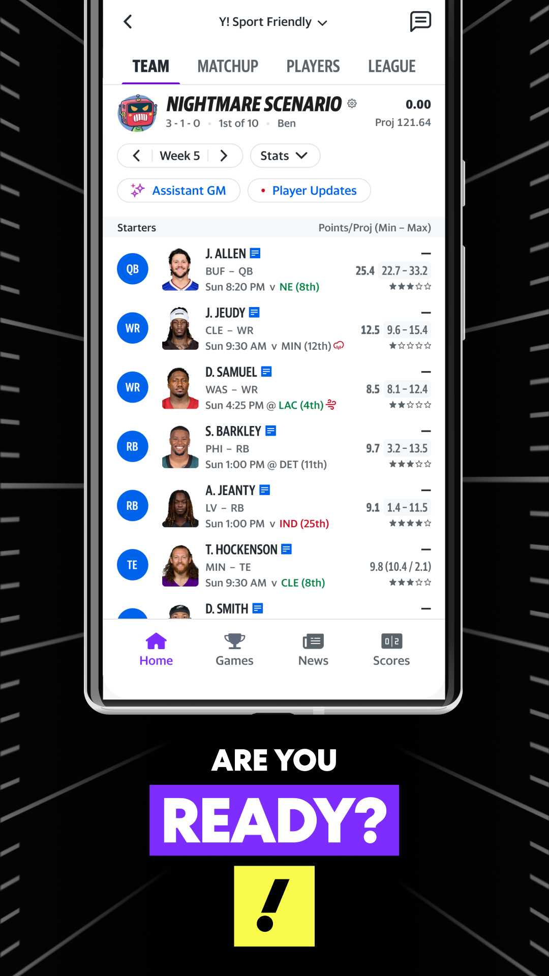 اسکرین شات 5 برنامه Yahoo Fantasy Sports: NBA, MLB