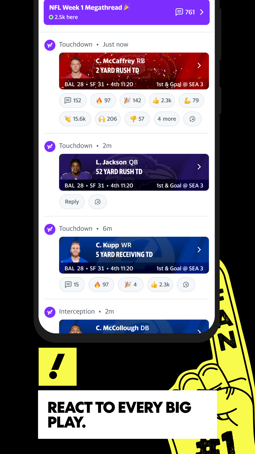 اسکرین شات 4 برنامه Yahoo Sports: Scores and News