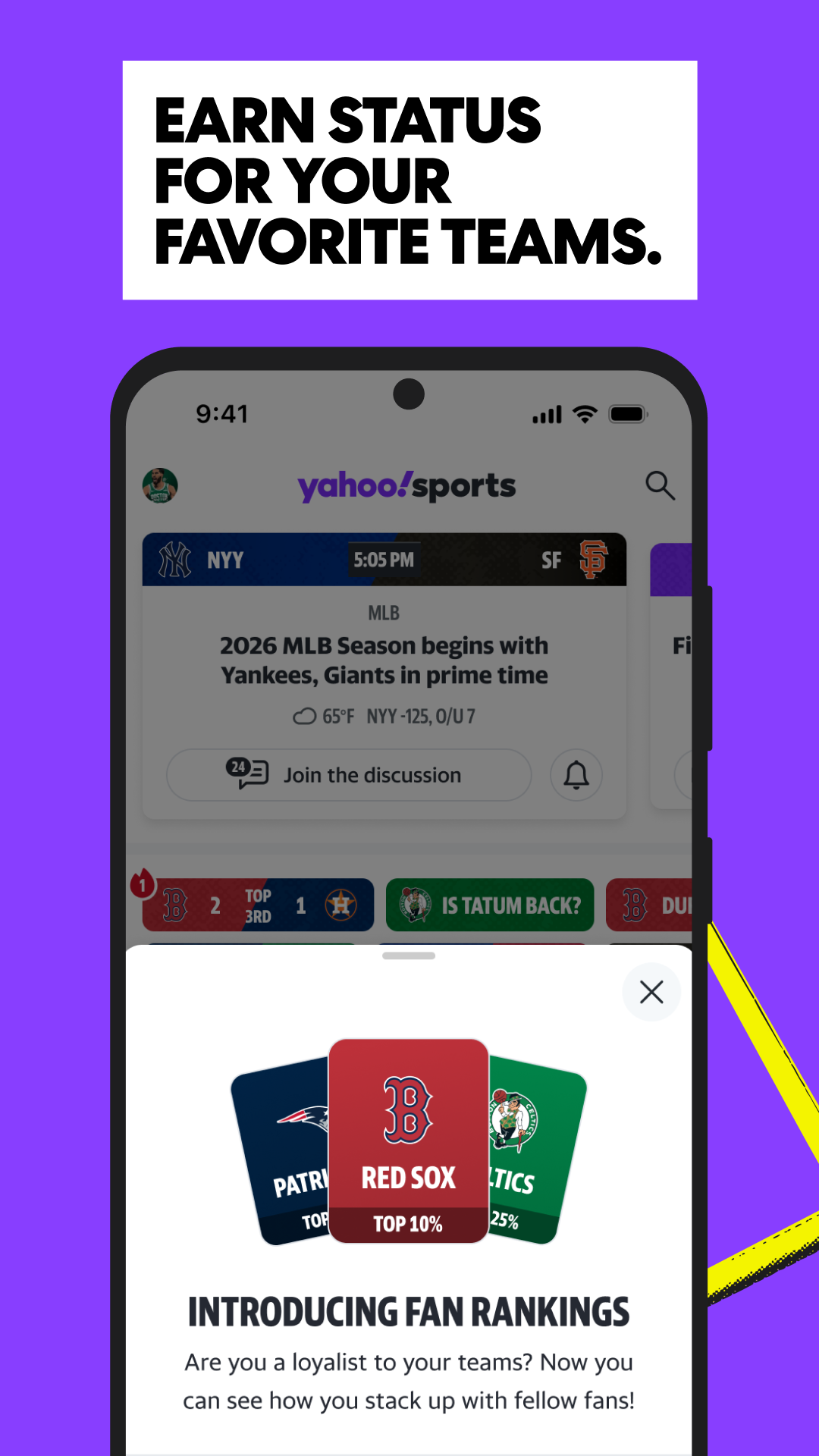 اسکرین شات 2 برنامه Yahoo Sports: Scores and News