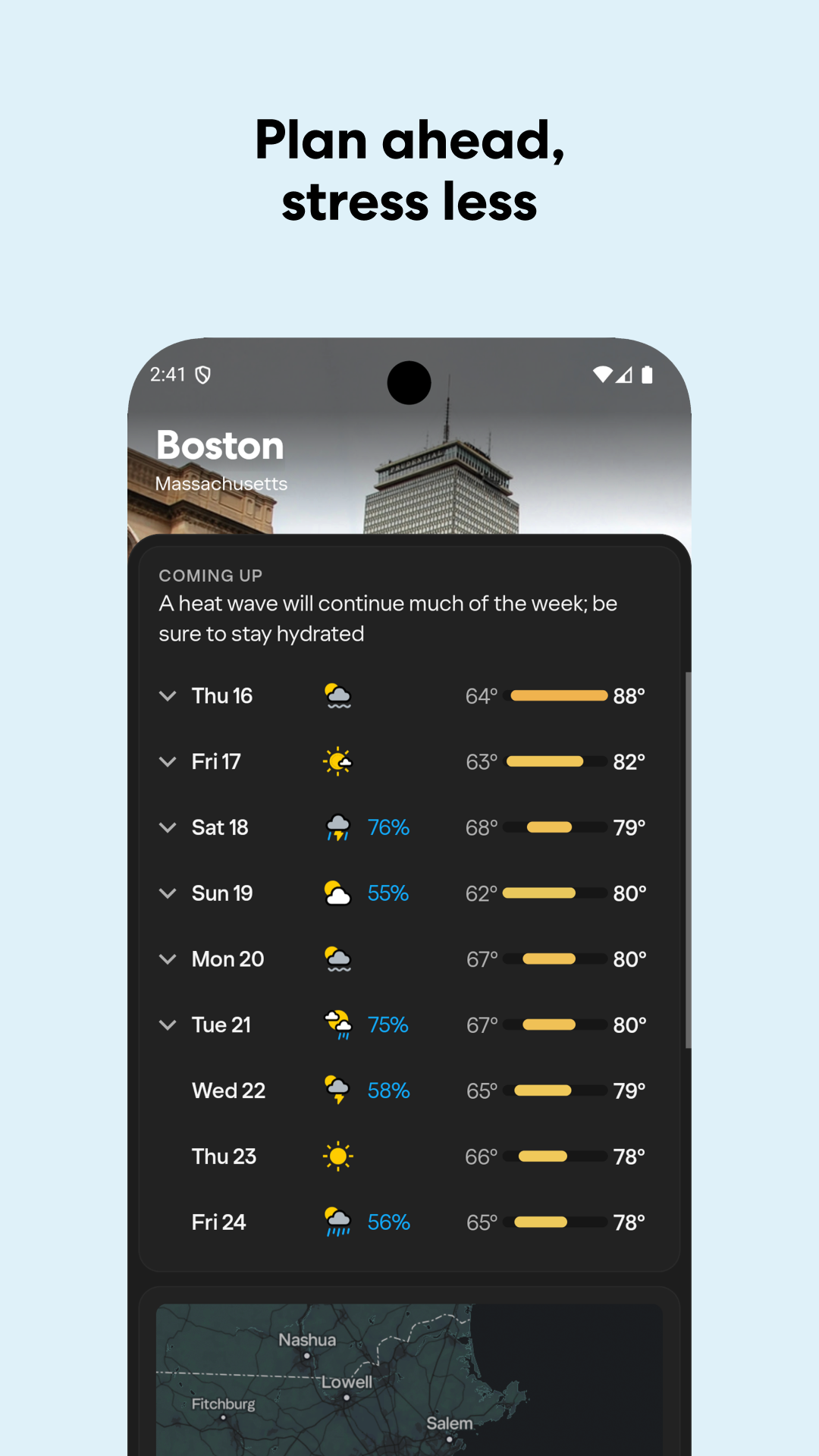 اسکرین شات 3 برنامه Yahoo Weather: Forecast & Maps