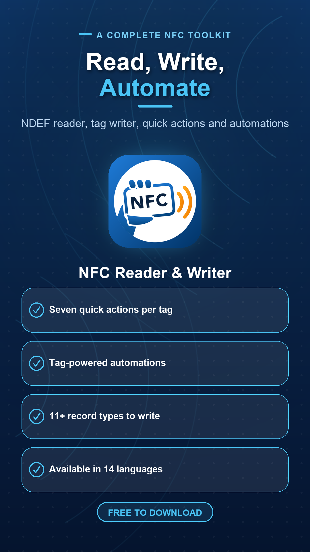 اسکرین شات 8 برنامه NFC Reader & Writer: Tag Scan