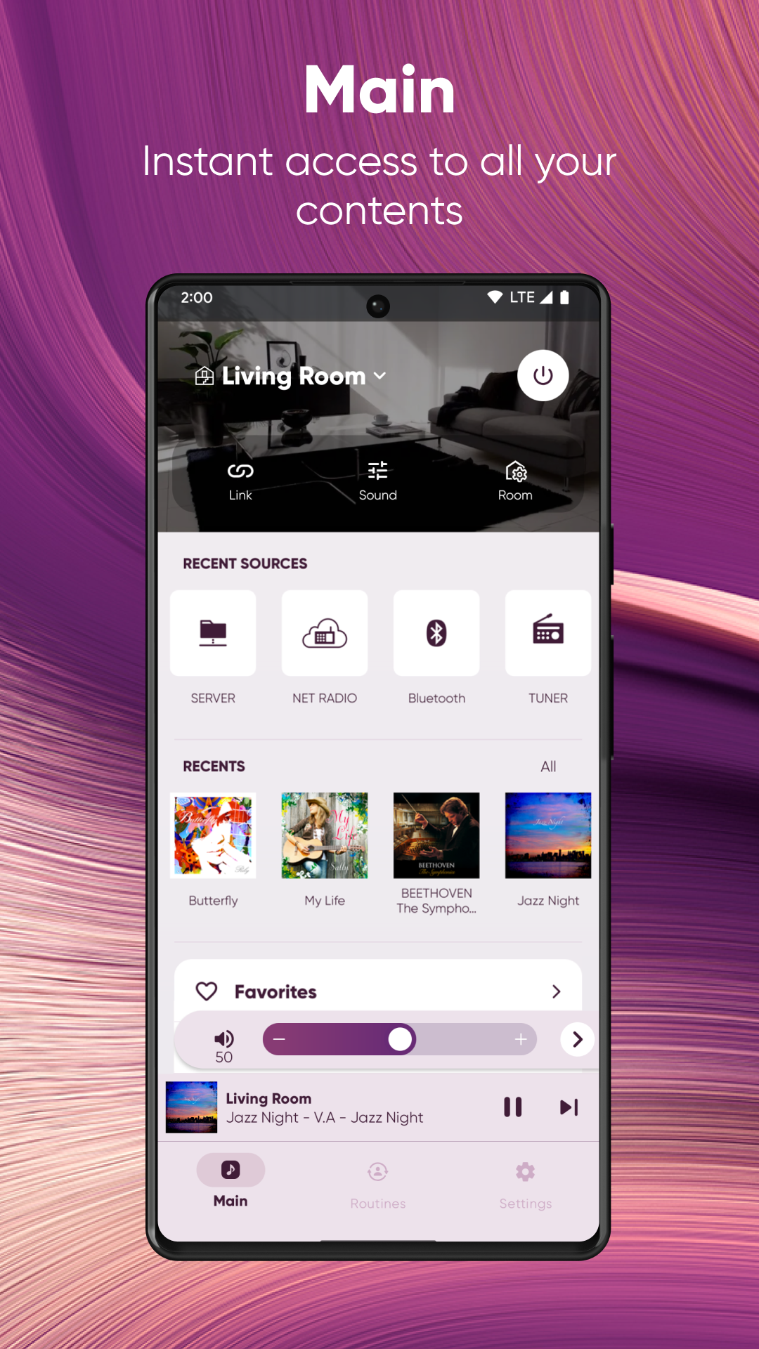 اسکرین شات 1 برنامه MusicCast Controller