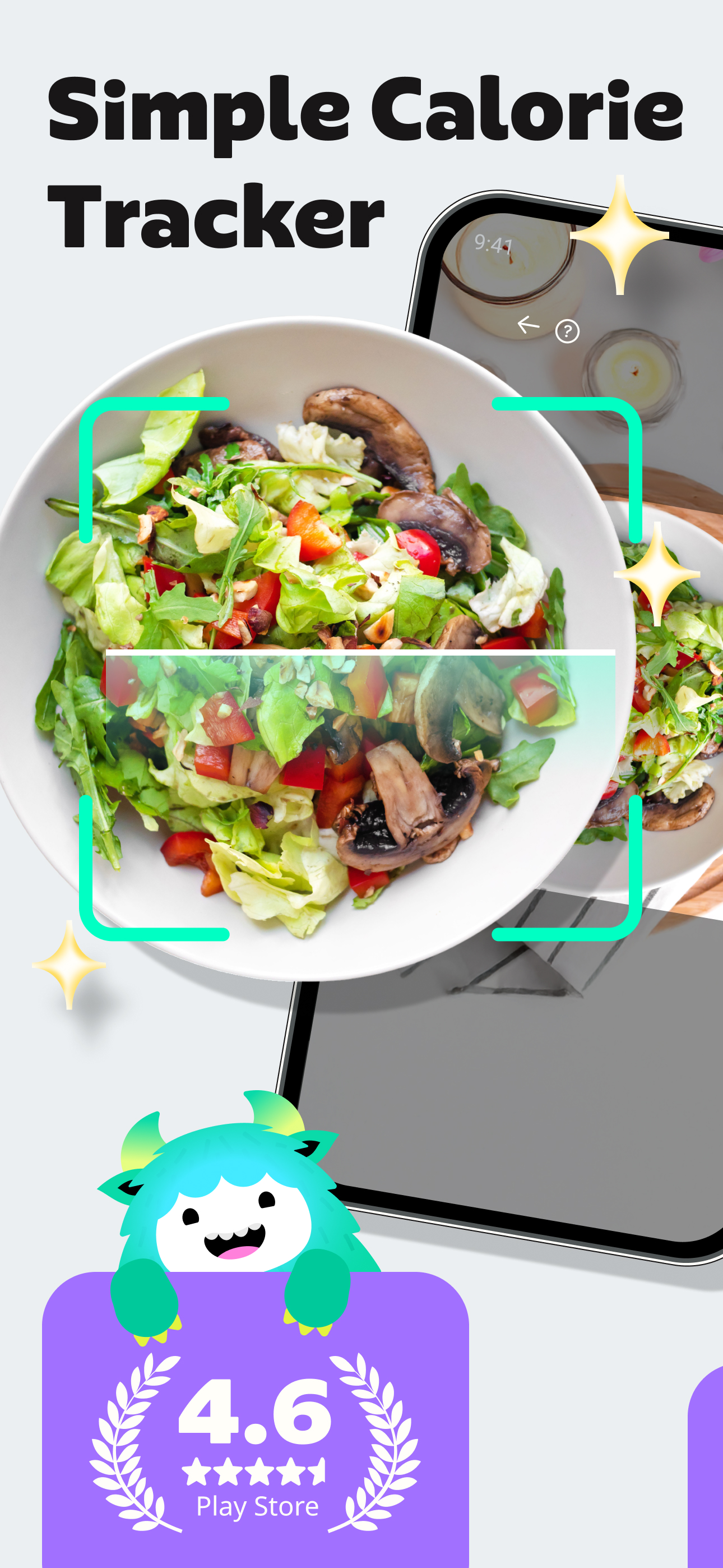 اسکرین شات 1 برنامه AI Calorie Counter by Yazio