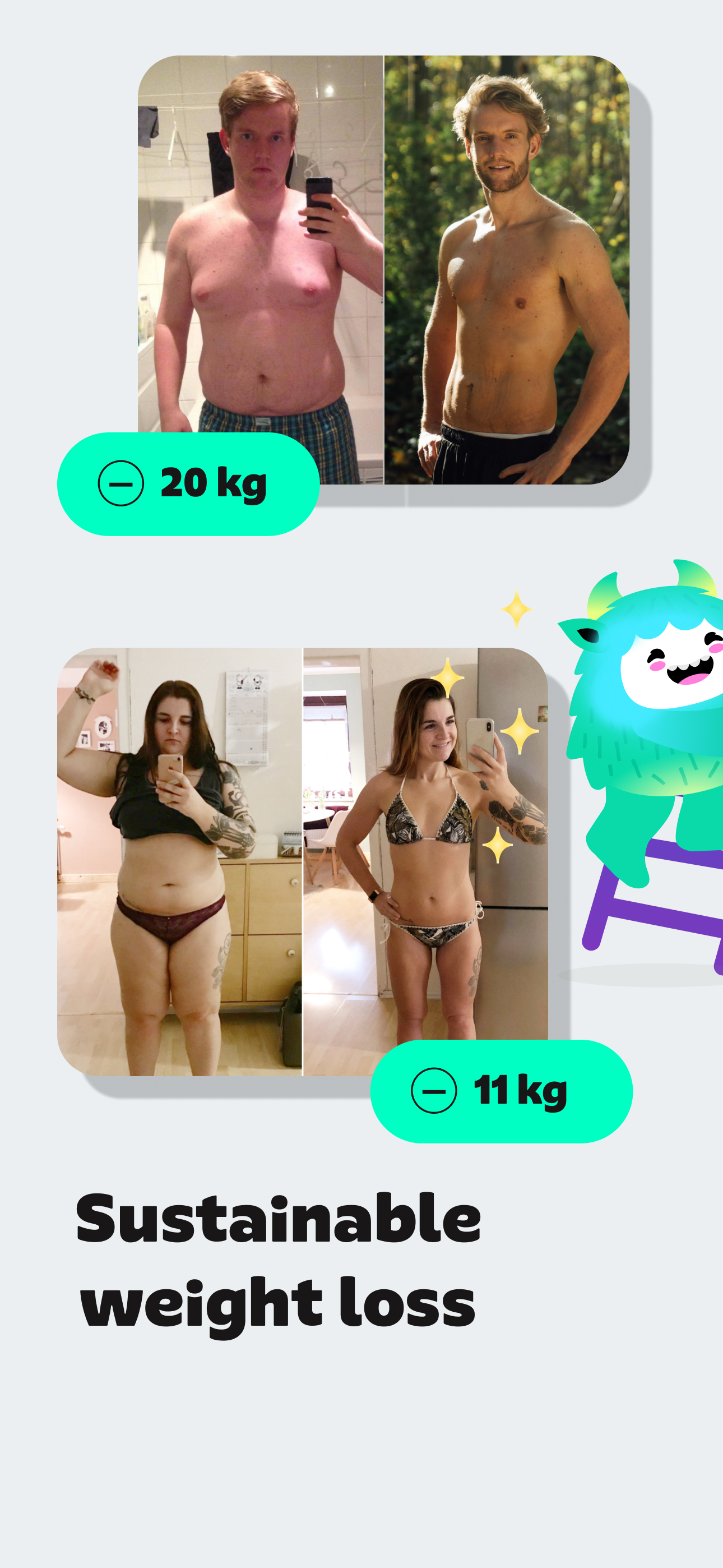 اسکرین شات 7 برنامه AI Calorie Counter by Yazio