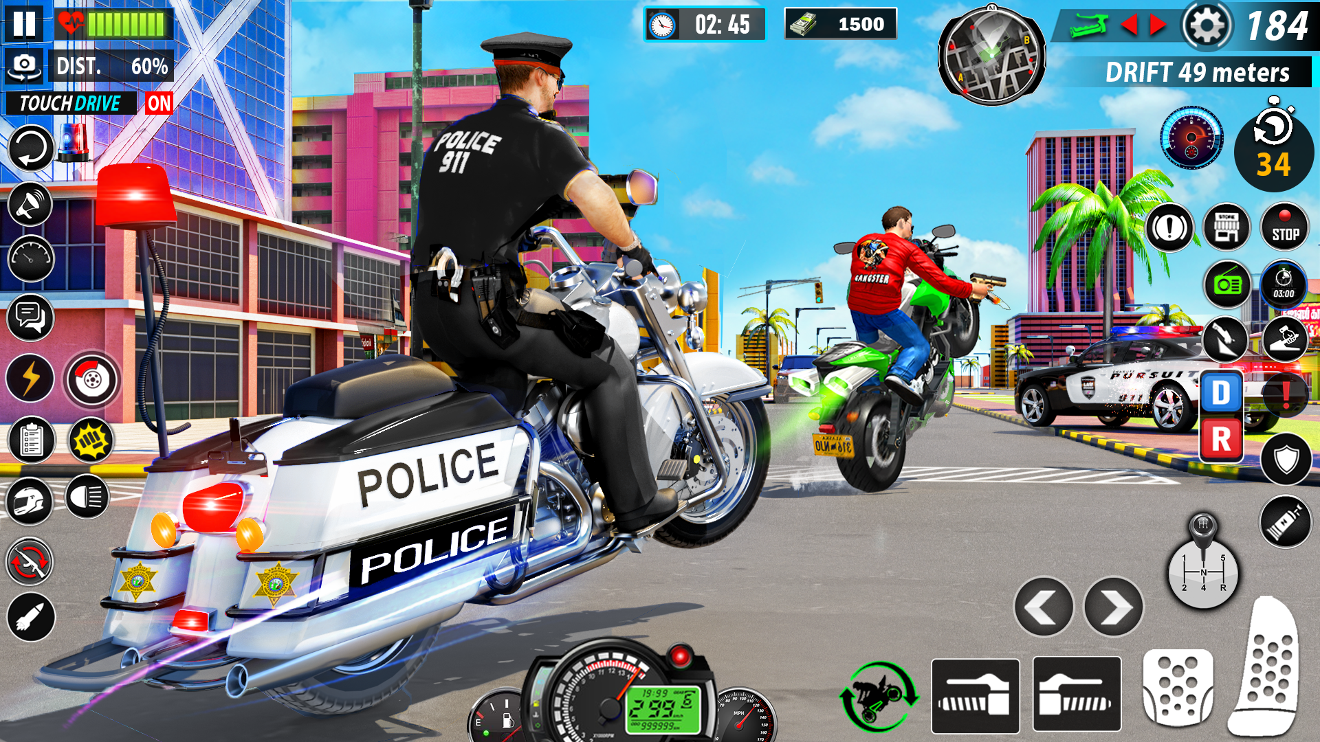 اسکرین شات 2 برنامه Police Moto Bike Chase Crime